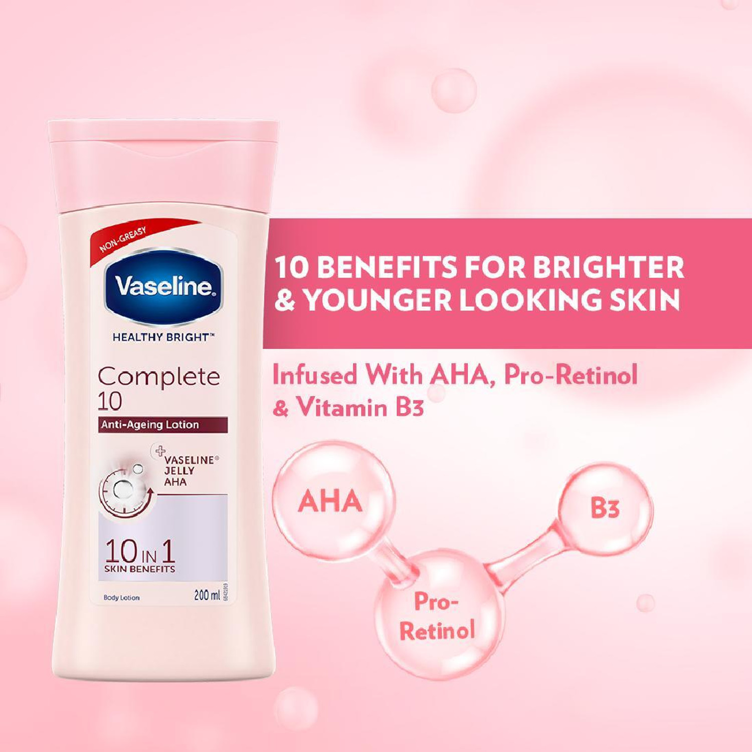 Image of Vaseline Healthy White Complete 10 Body Lotion