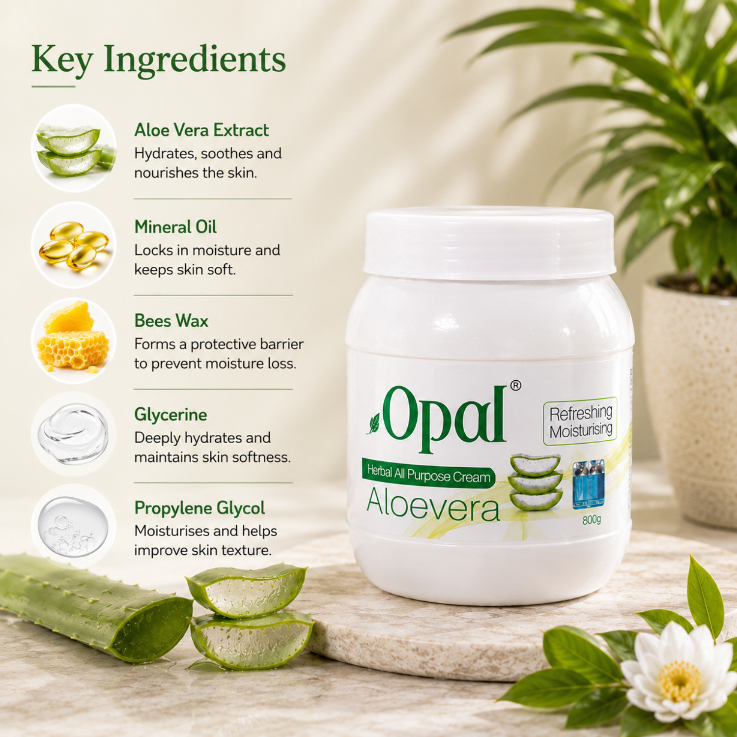 Image of Opal All Purpose Cream 800g -Aloevera