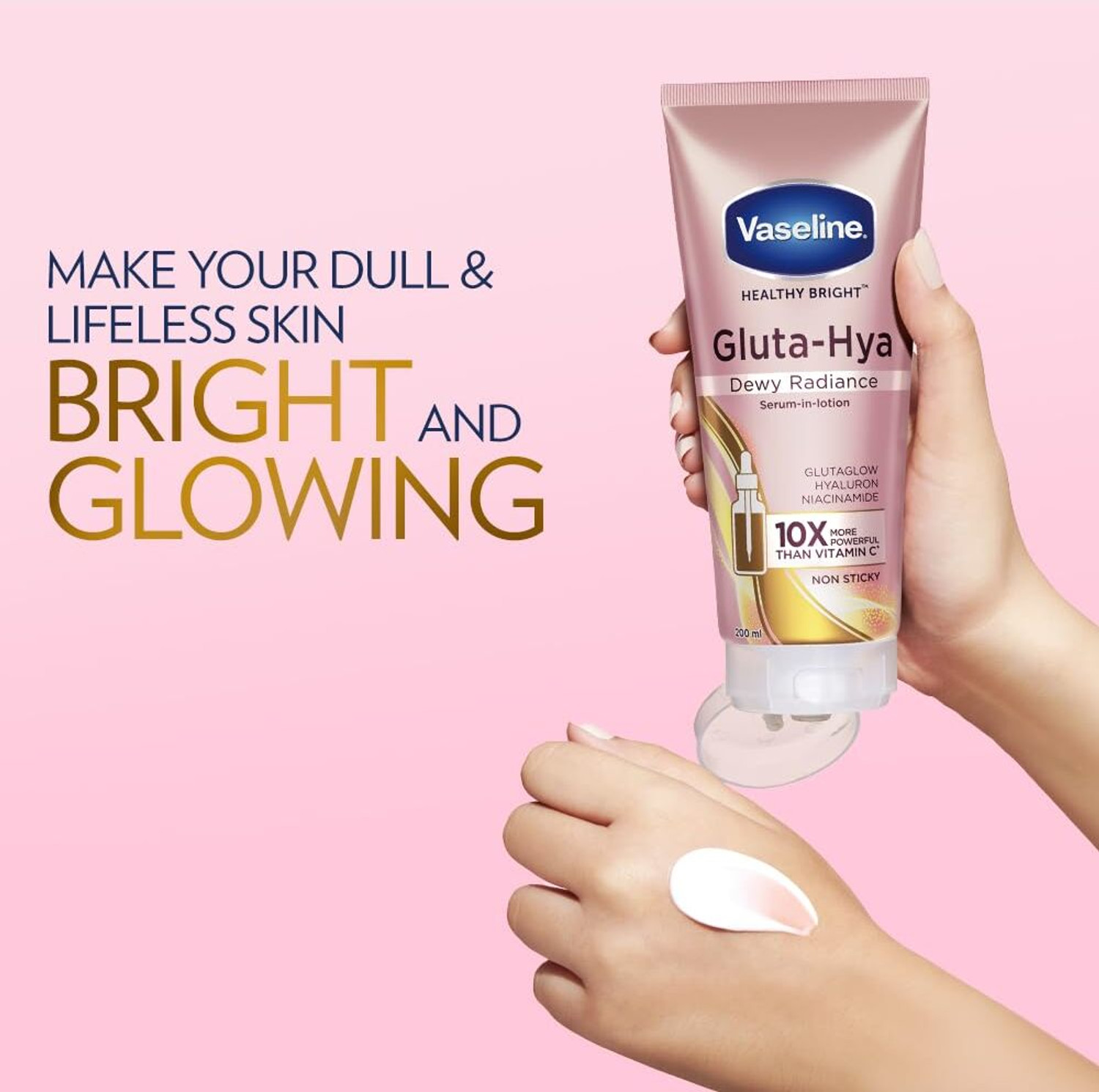 Image of Vaseline Gluta-Hya Dewy Radiance Lotion for Face & Body (200ml)