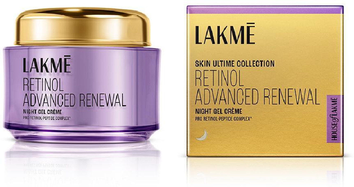 Image of Lakme Retinol Advanced Renewal Night Gel Creme Pro-Retinol Peptide Complex,