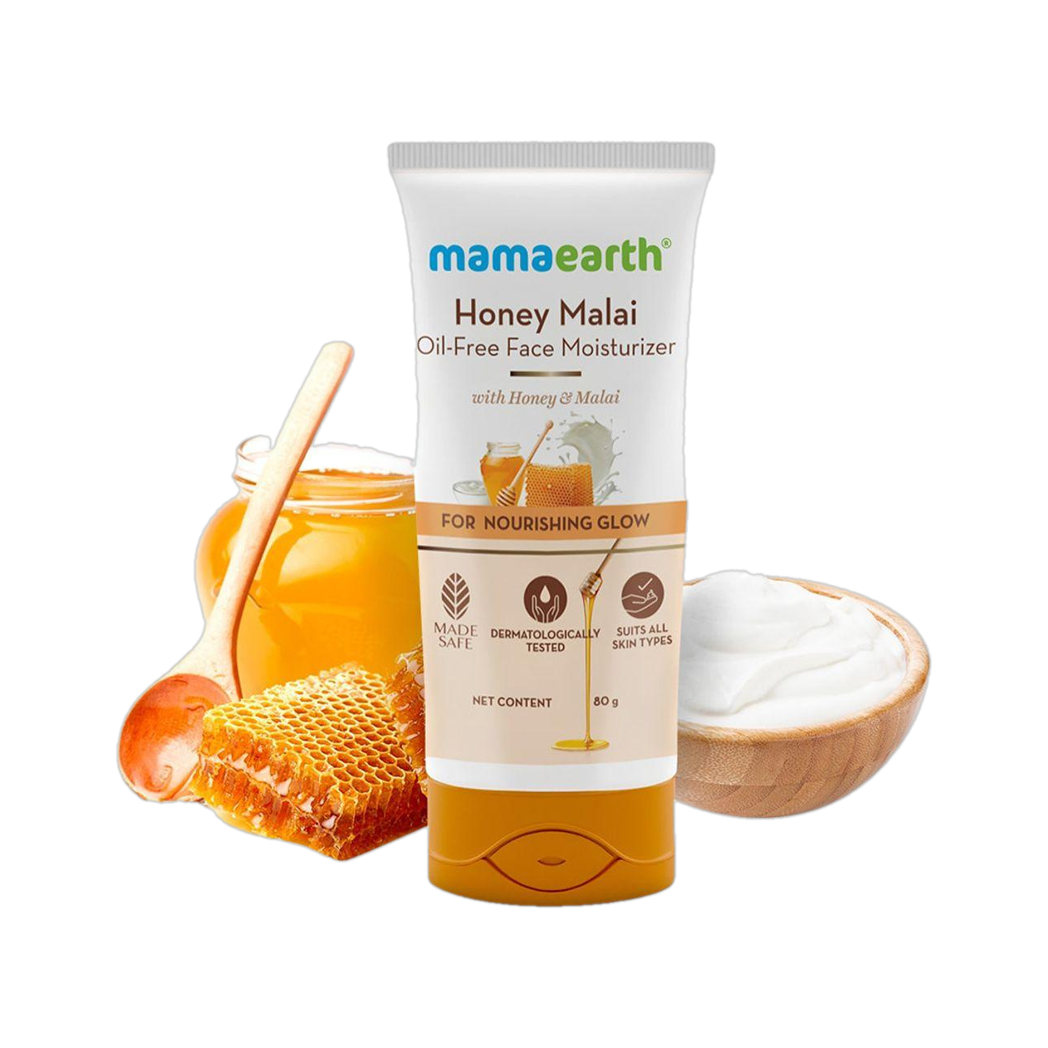 Image of Mamaearth Honey Malai Oil-Free Face Moisturizer for Nourishing Glow