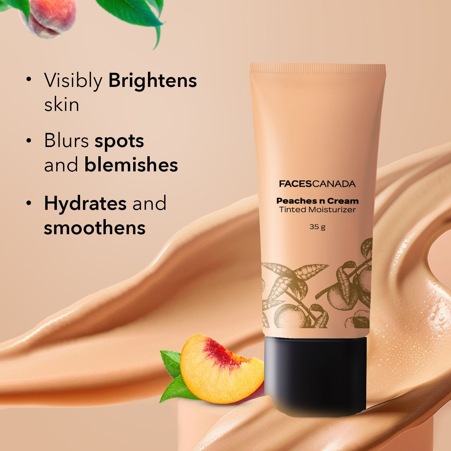 Image of FACES CANADA Tinted Moisturizer - Peaches N Cream - Beige 02 | Natural Glow BB Cream