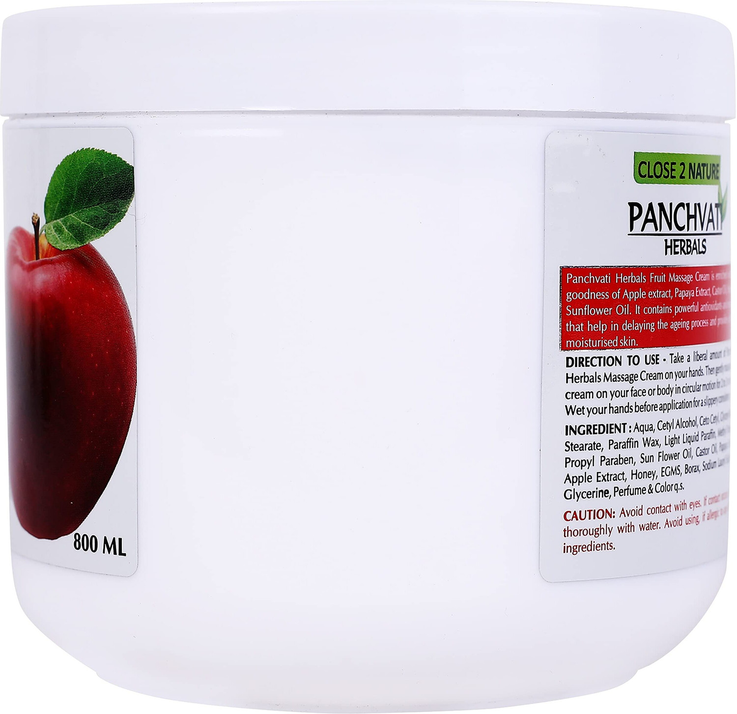 Image of panchvati Herbals Fruit Massage Cream 800 ml- Silicone Free | For All Skin Types (800 ml)