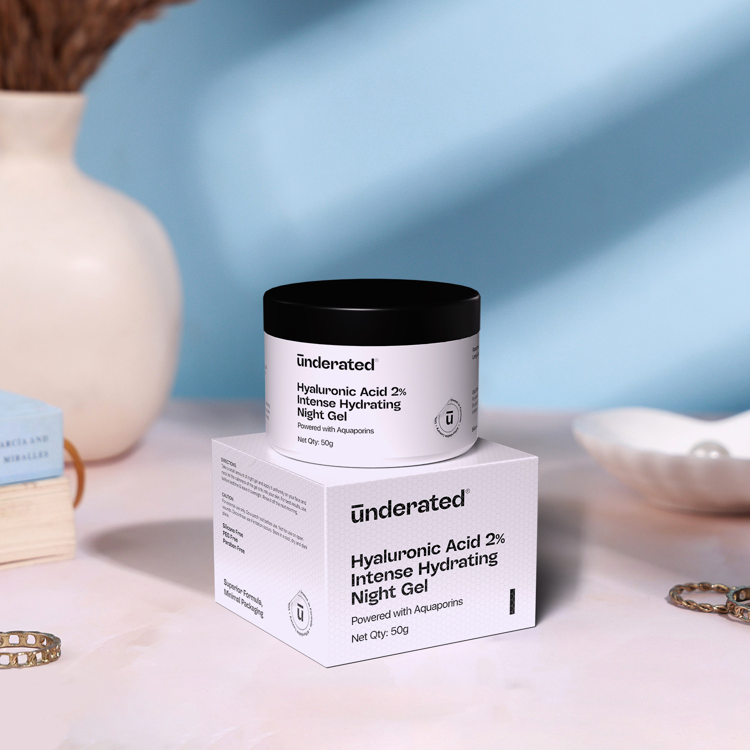 Image of UNDERATED Hyaluronic Acid 2% Intense Hydrating Night Gel Powered with Aquaporins
