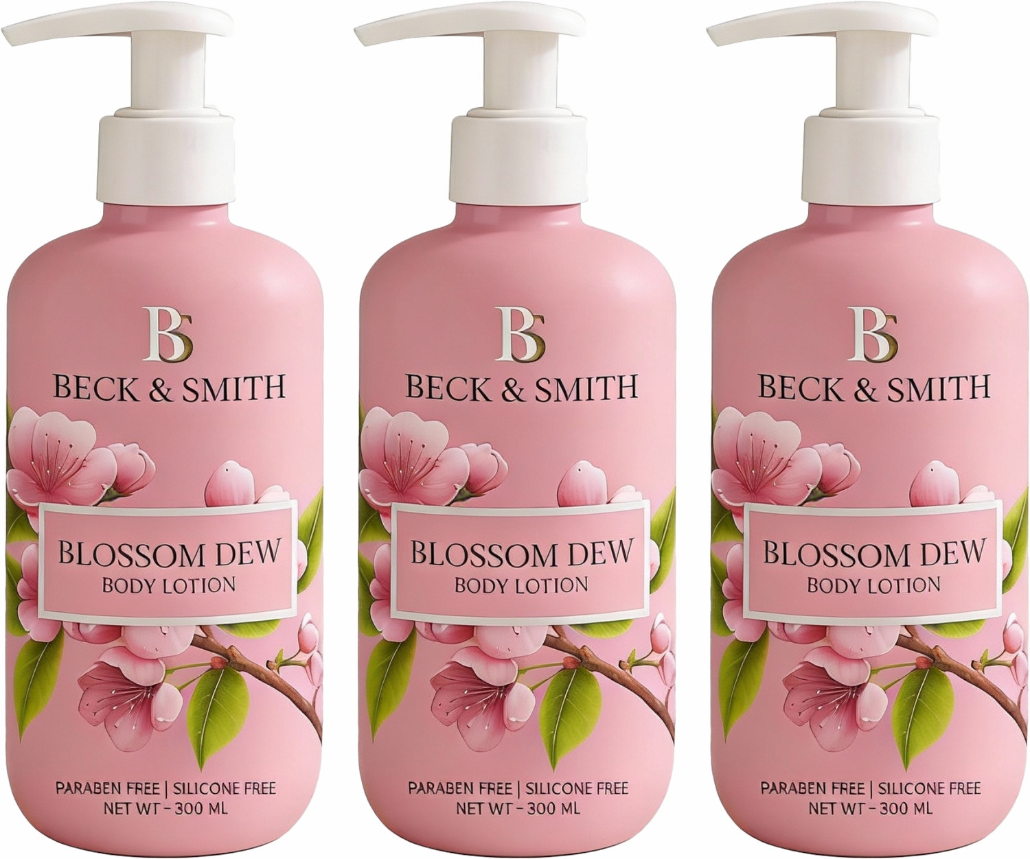 Image of BECK AND SMITH Blossom dew moisturiser body lotion for men and women for normal to dry skin