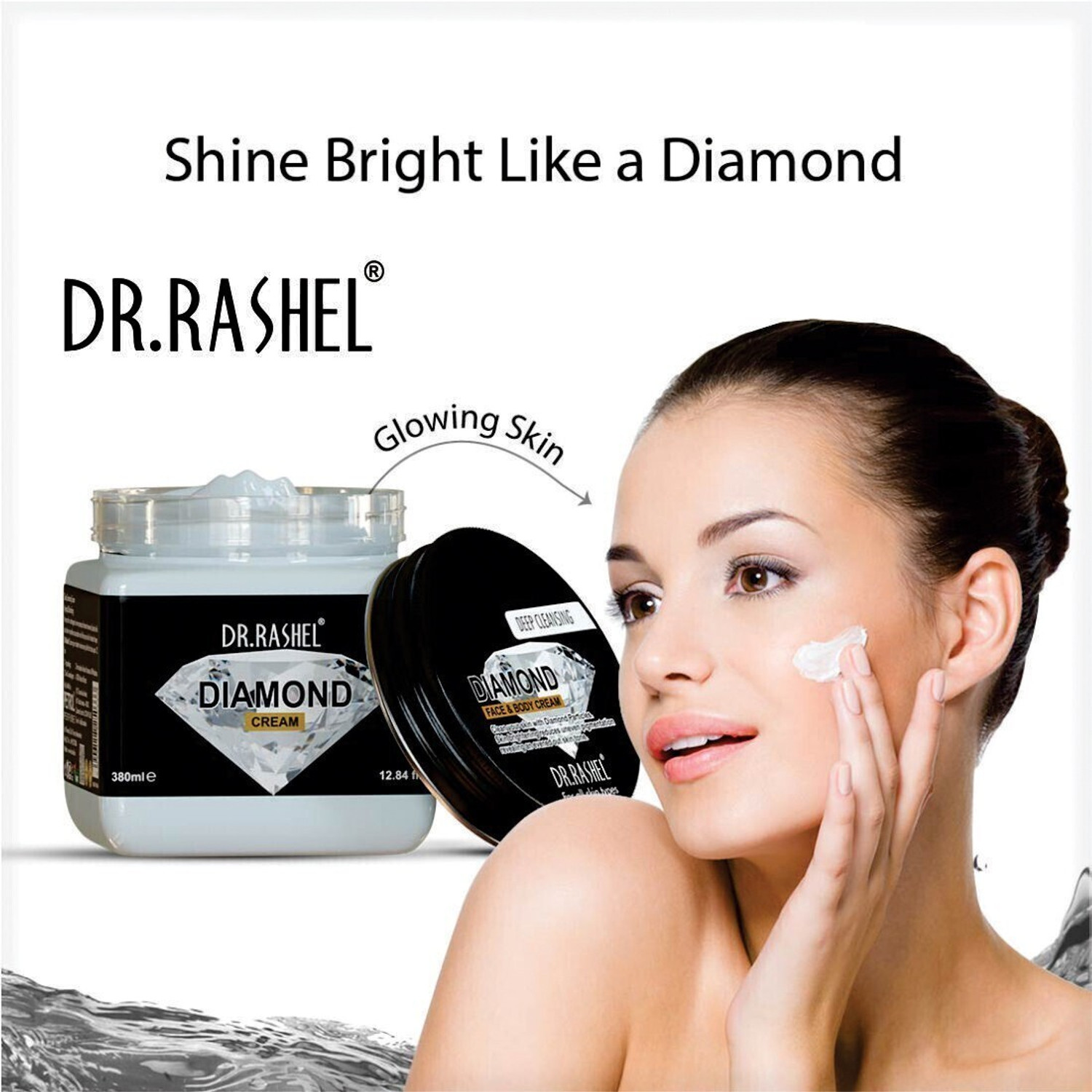 Image of DR.RASHEL Diamond Face & Body Cream with Diamond Particles | Renewal & Firm Skin