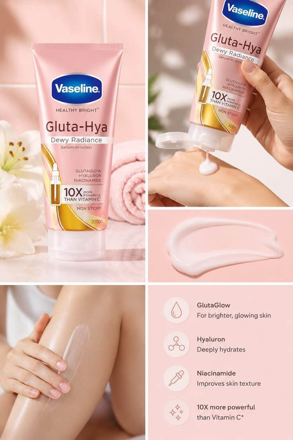 Image of Vaseline gluta-hya serum lotion (70 ml)