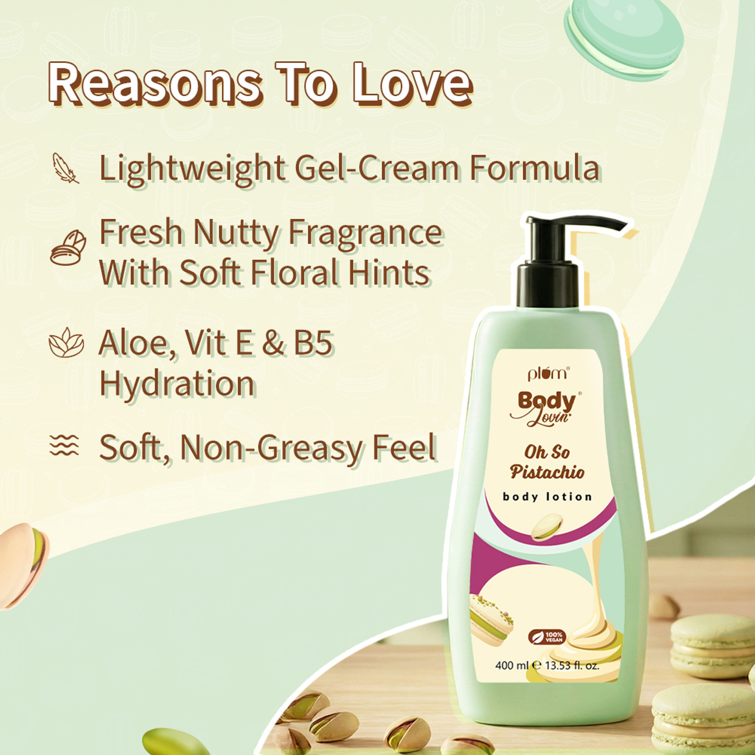 Image of Plum Bodylovin' Oh So Pistachio Body Lotion | Lightweight Gel Cream Formula With Aloe