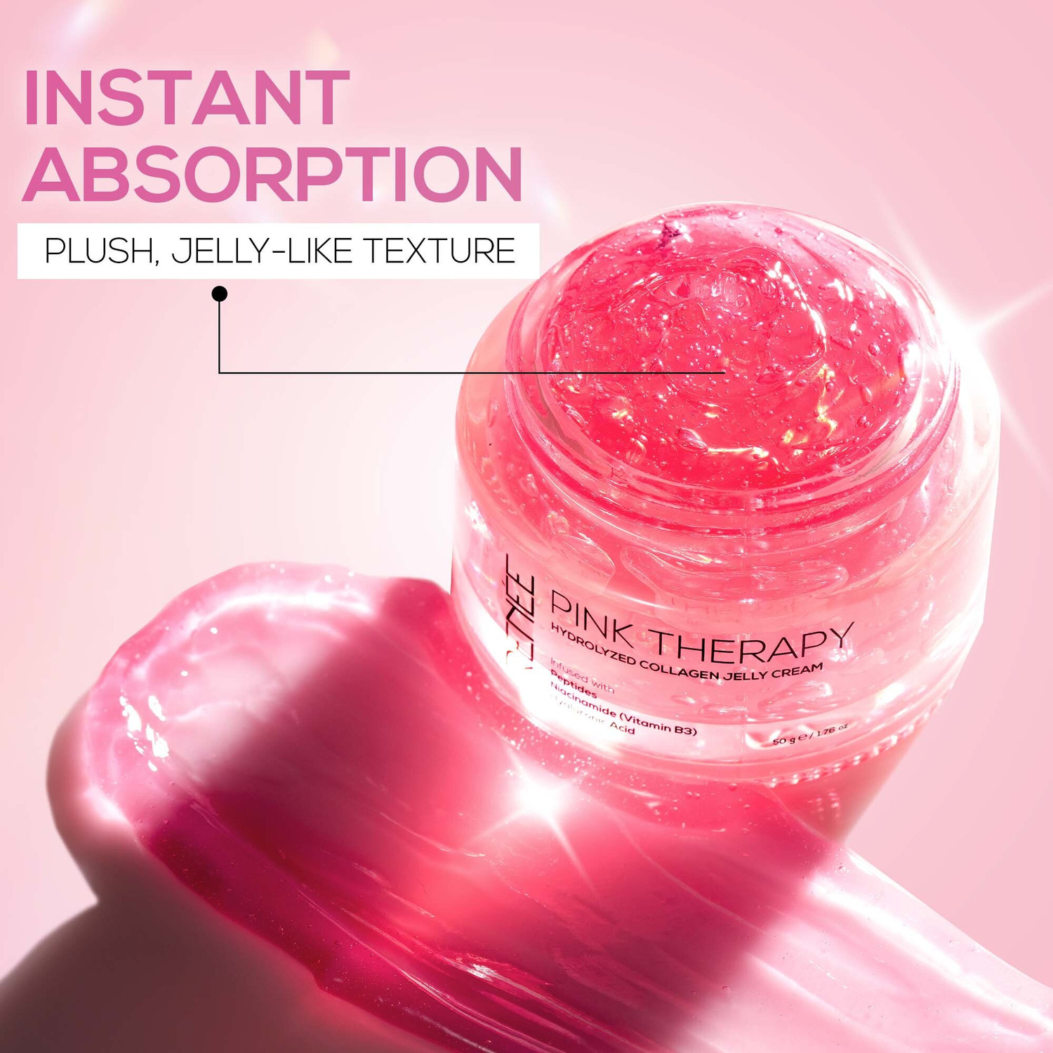 Image of Renee Pink Therapy Hydrolyzed Collagen Overnight Sleeping Jelly Mask, Plumps Skin