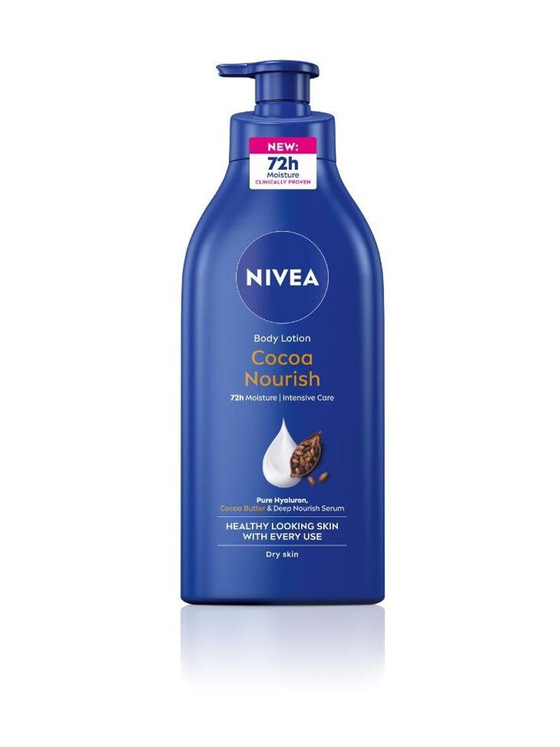 Image of NIVEA Cocoa Nourish, Moisturizer Body Lotion, Coconut Oil, Serum, Hyaluronic acid