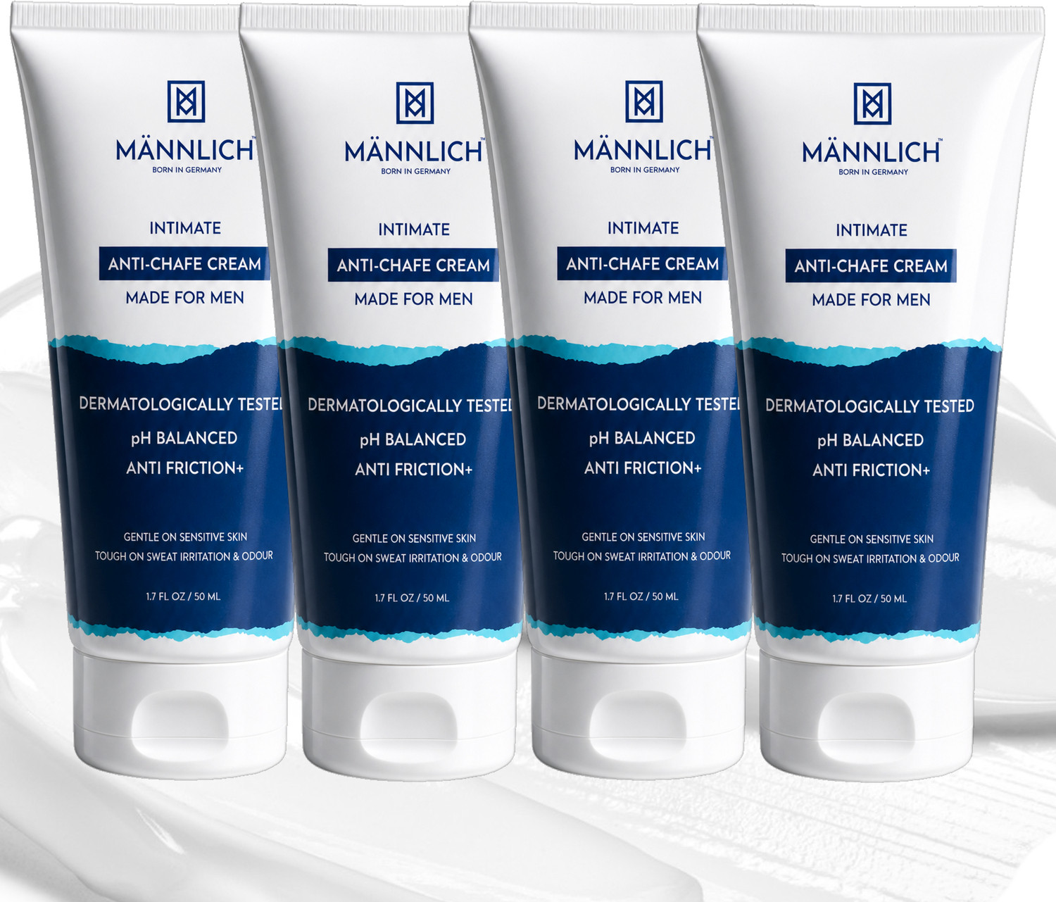 Image of Mannlich Intimate Anti-Chafing Cream for Men - Anti Rash Cream and Lightens Dark Patches
