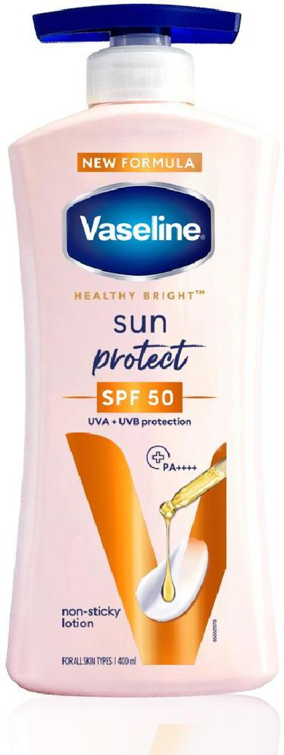 Image of Vaseline Sun Protect SPF 50 PA++++ Lotion,UVA + UVB Protection with Niacinamide,Vit C & E