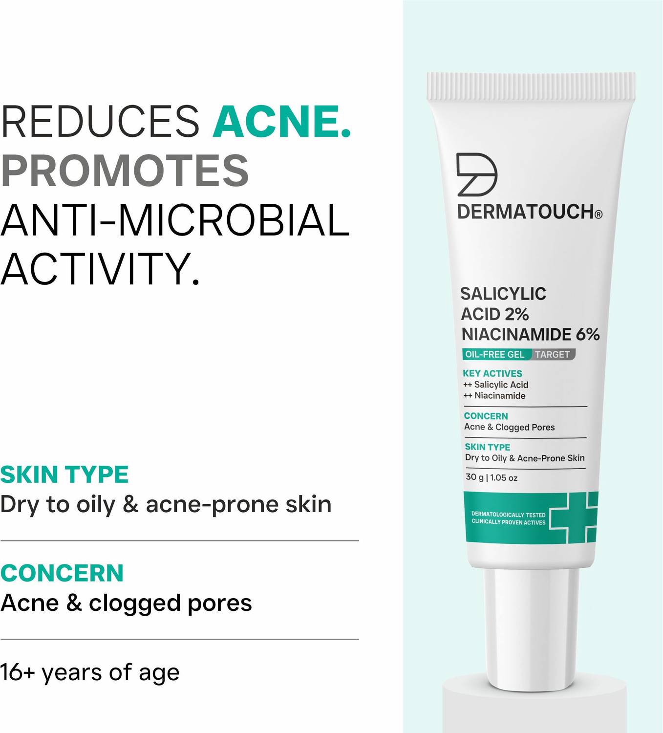 Dermatouch Salicylic Acid 2% Niacinamide 6% Anti-Acne Gel - Image 3