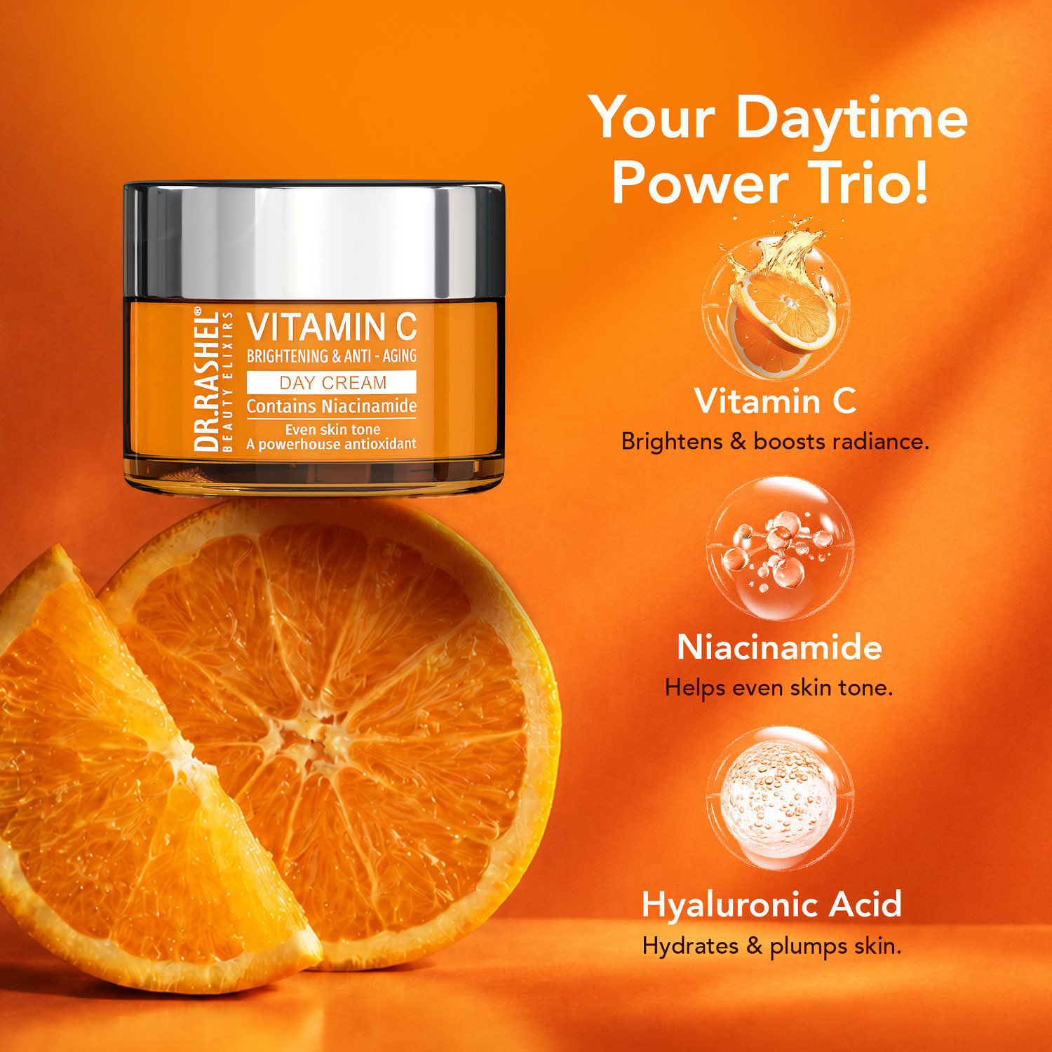 Image of DR.RASHEL Vitamin C Day Cream for Brightening & Anti - Aging with Deep Moisturization