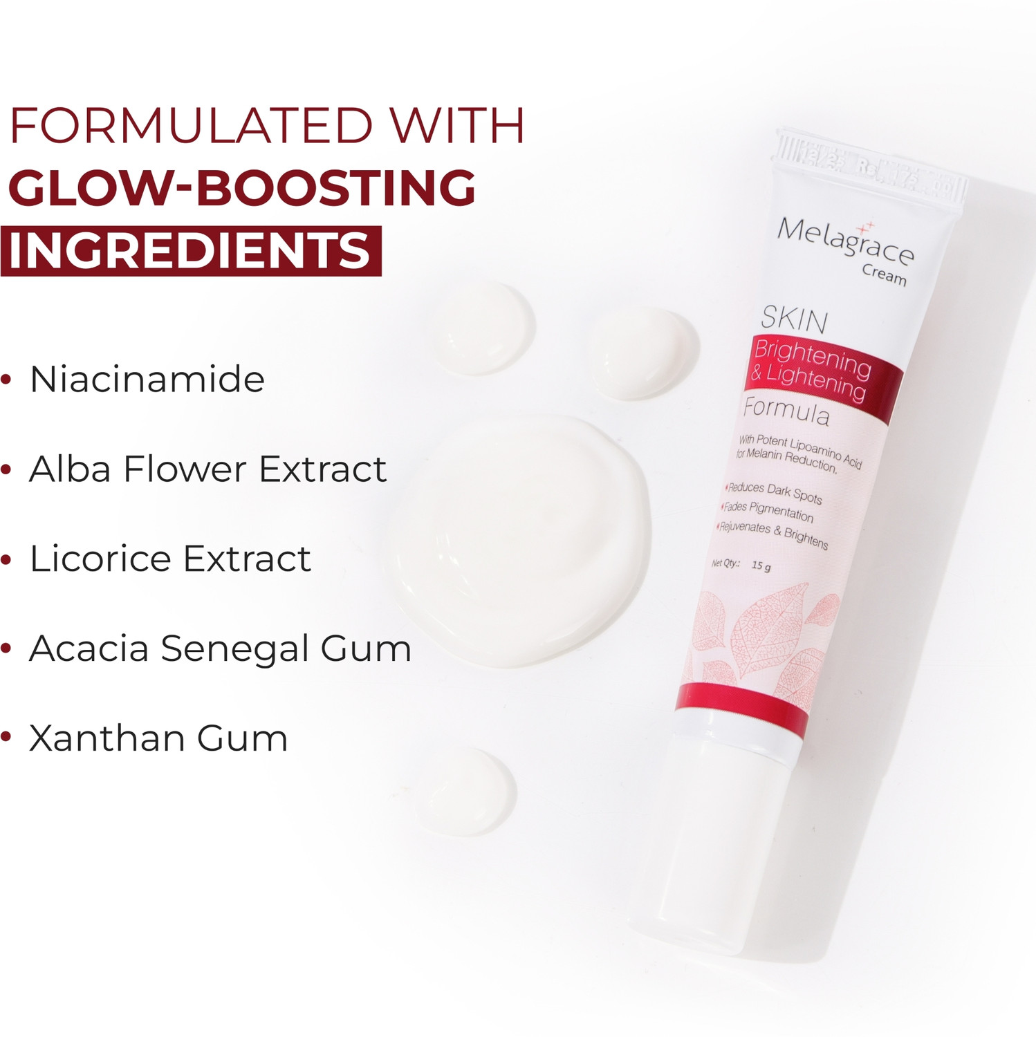 Image of Leeford Melagrace Skin Brightening Cream for Melanin Reduction Dark Spots & Pigmentation