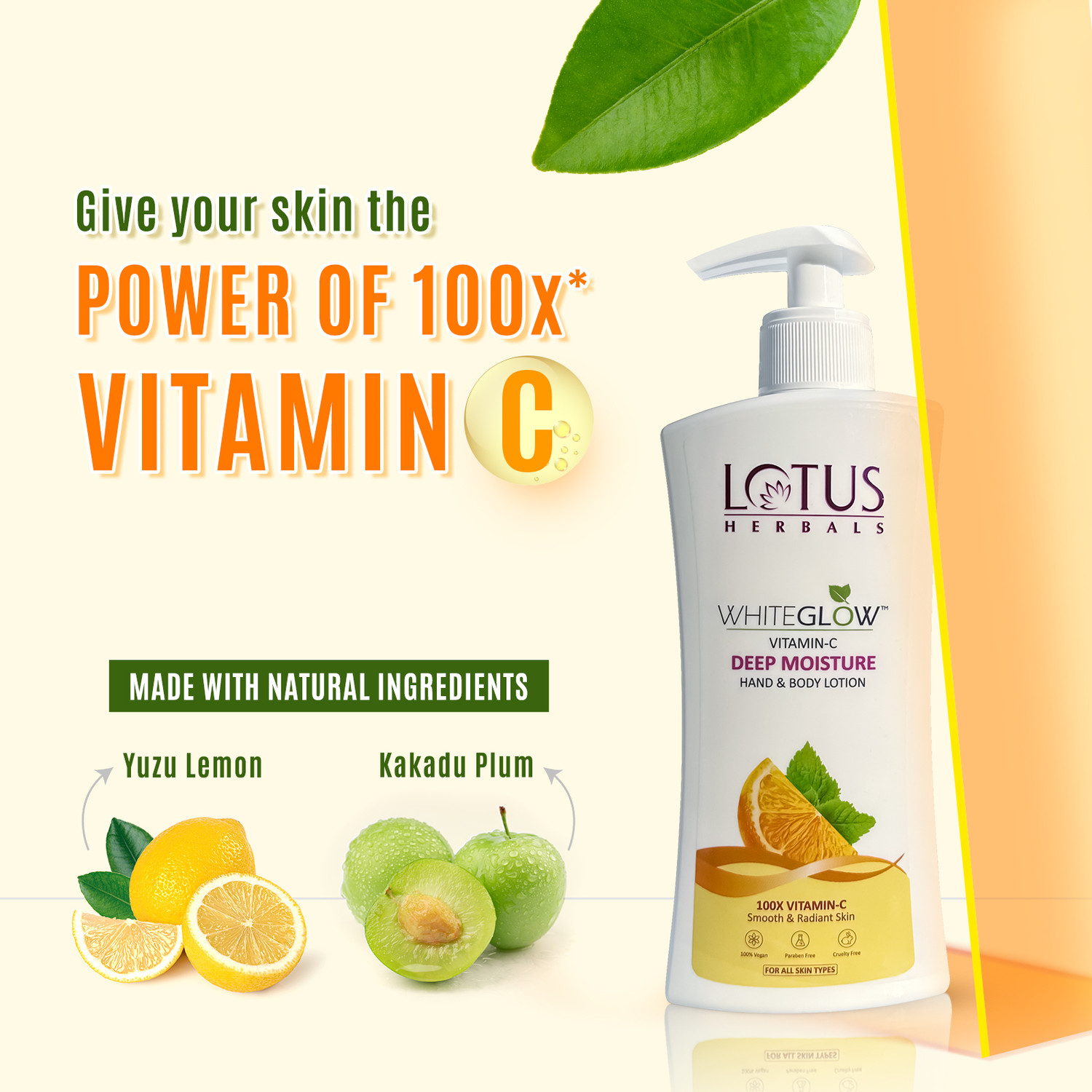 Image of LOTUS HERBALS WhiteGlow Vitamin C Deep Moisture Hand & Body Lotion