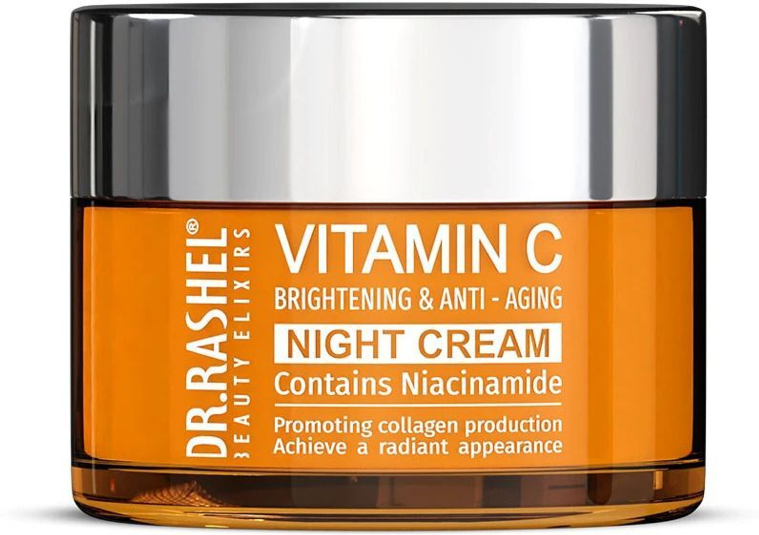 Image of DR.RASHEL Vitamin C Night Cream for Brightening & Anti - Aging Contains Niacinamide to Promote Collagen Production