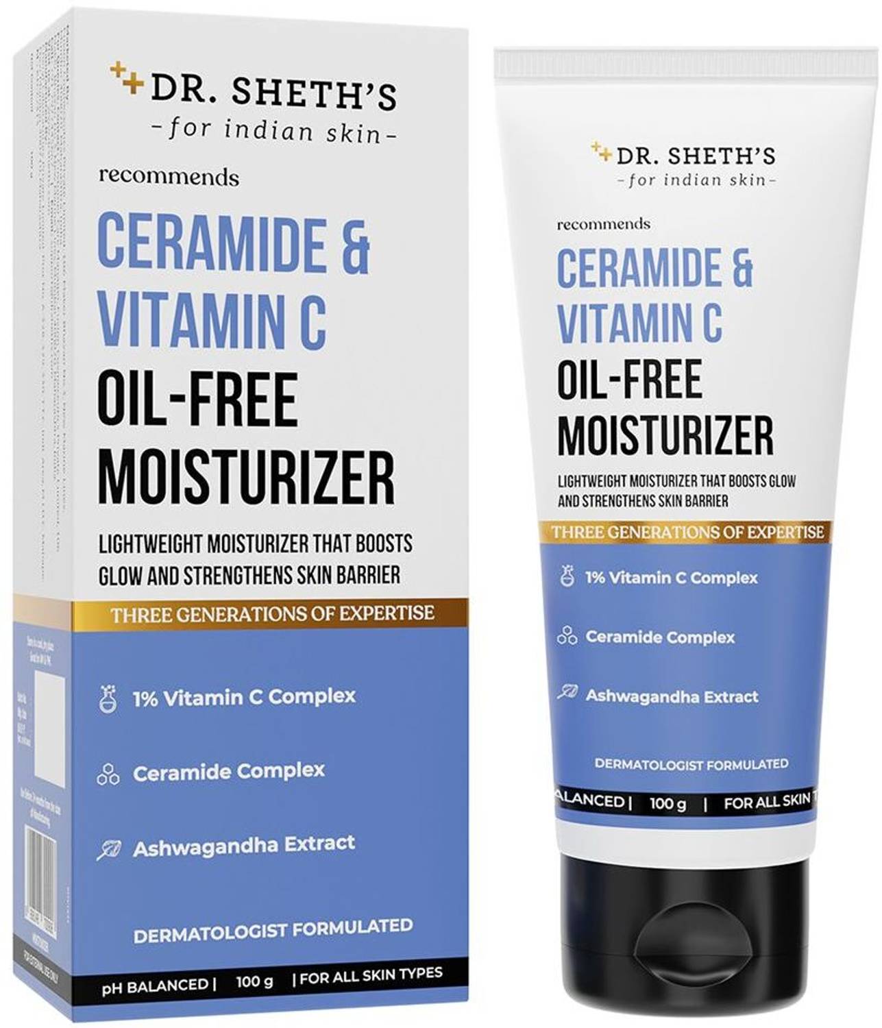 Dr. Sheth's Ceramide & Vitamin C Oil-Free Moisturizer Fights Dryn