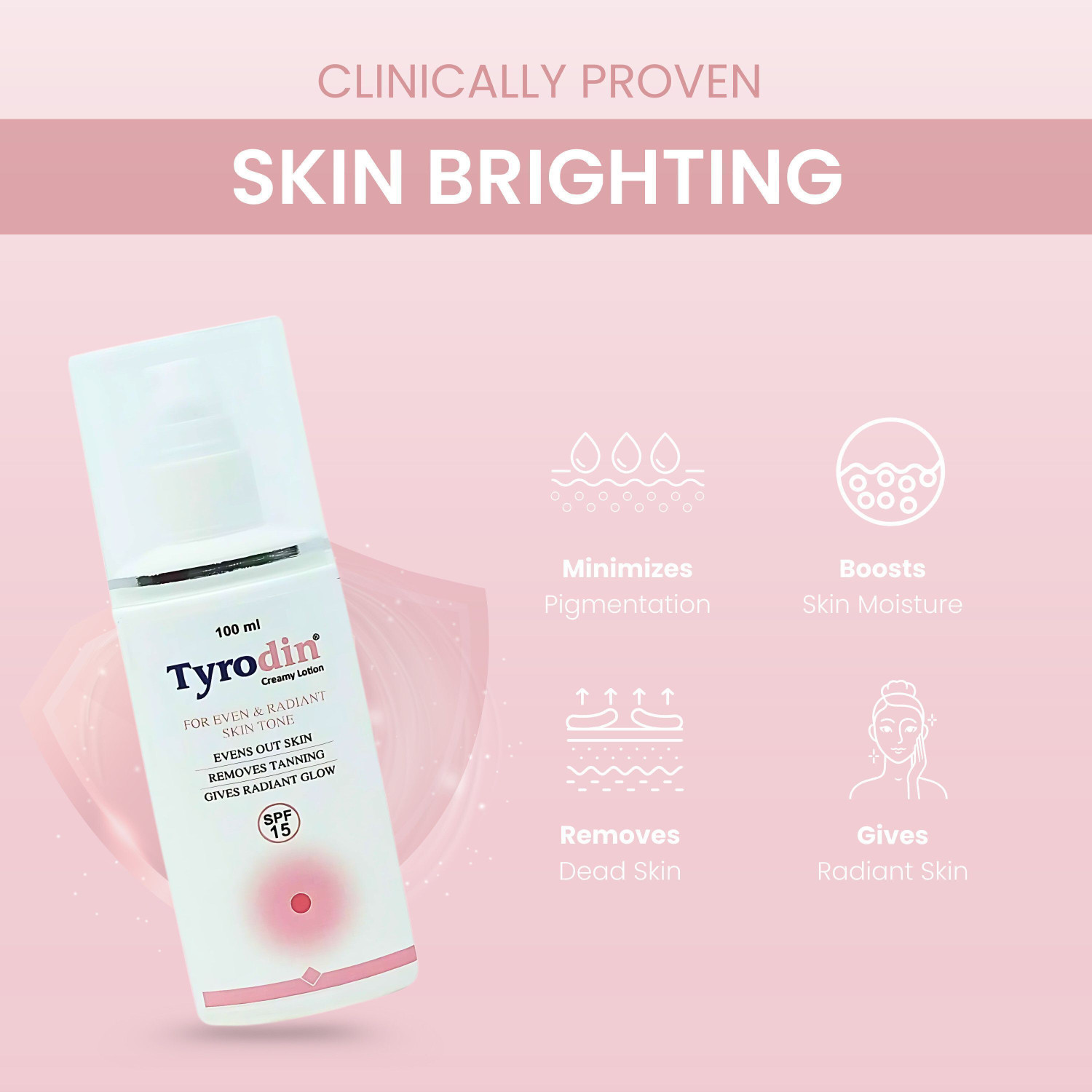 Image of Tyrodin Creamy Lotion For Body tan Removal 100ml