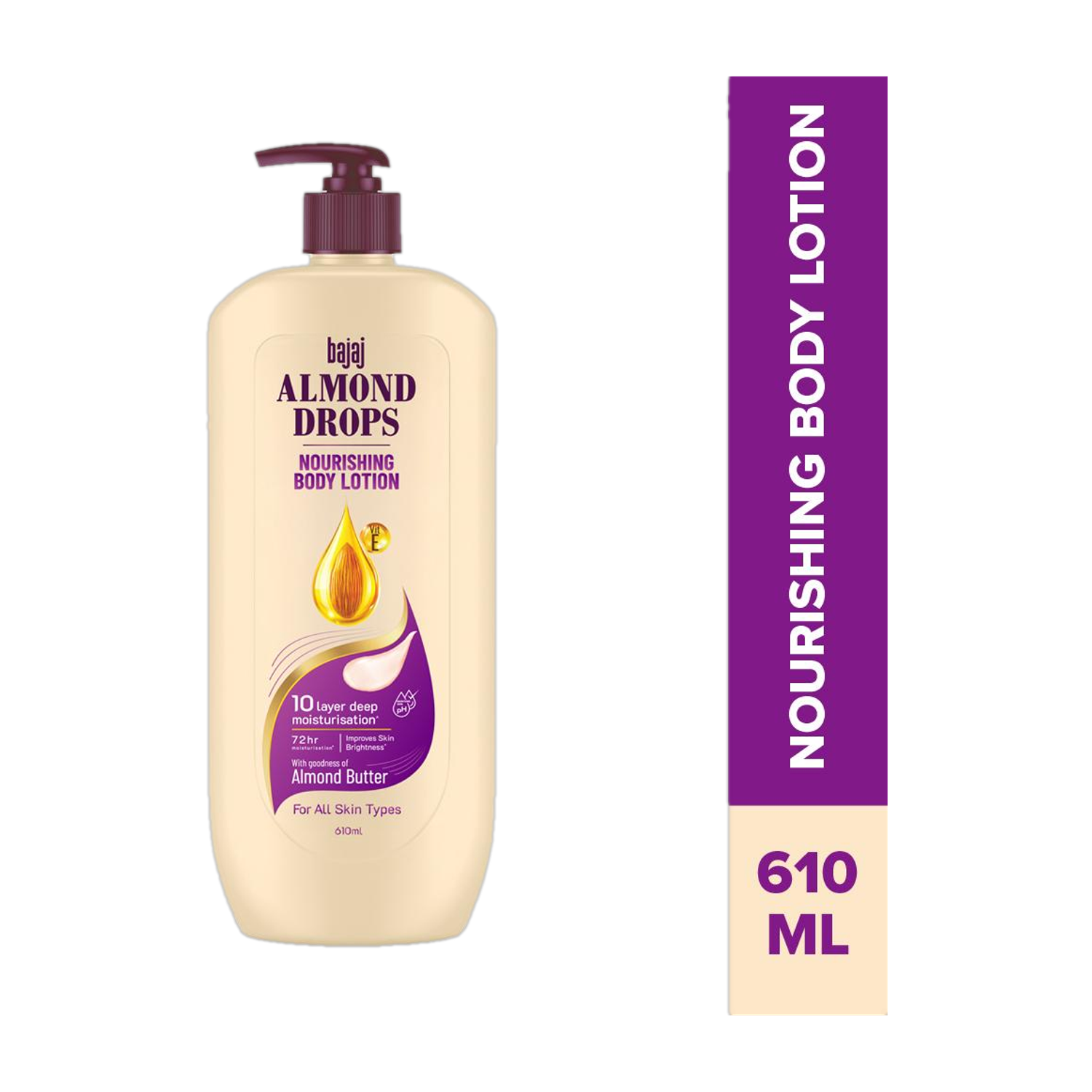 BAJAJ Almond Drops Nourishing Body Lotion with Almond Butter, 72 Hr Moisture Retention Rs. 193 - Flipkart