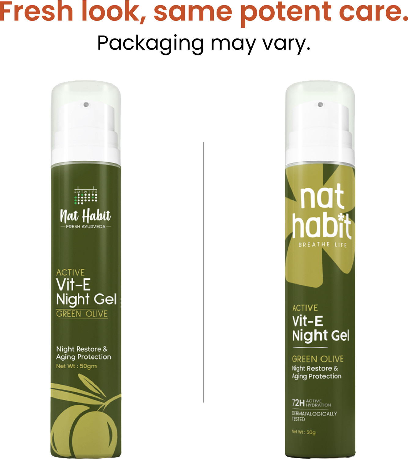 Image of Nat Habit Vitamin-E Olive Active Face Gel For Night Restore| Anti-Aging With UV Protection
