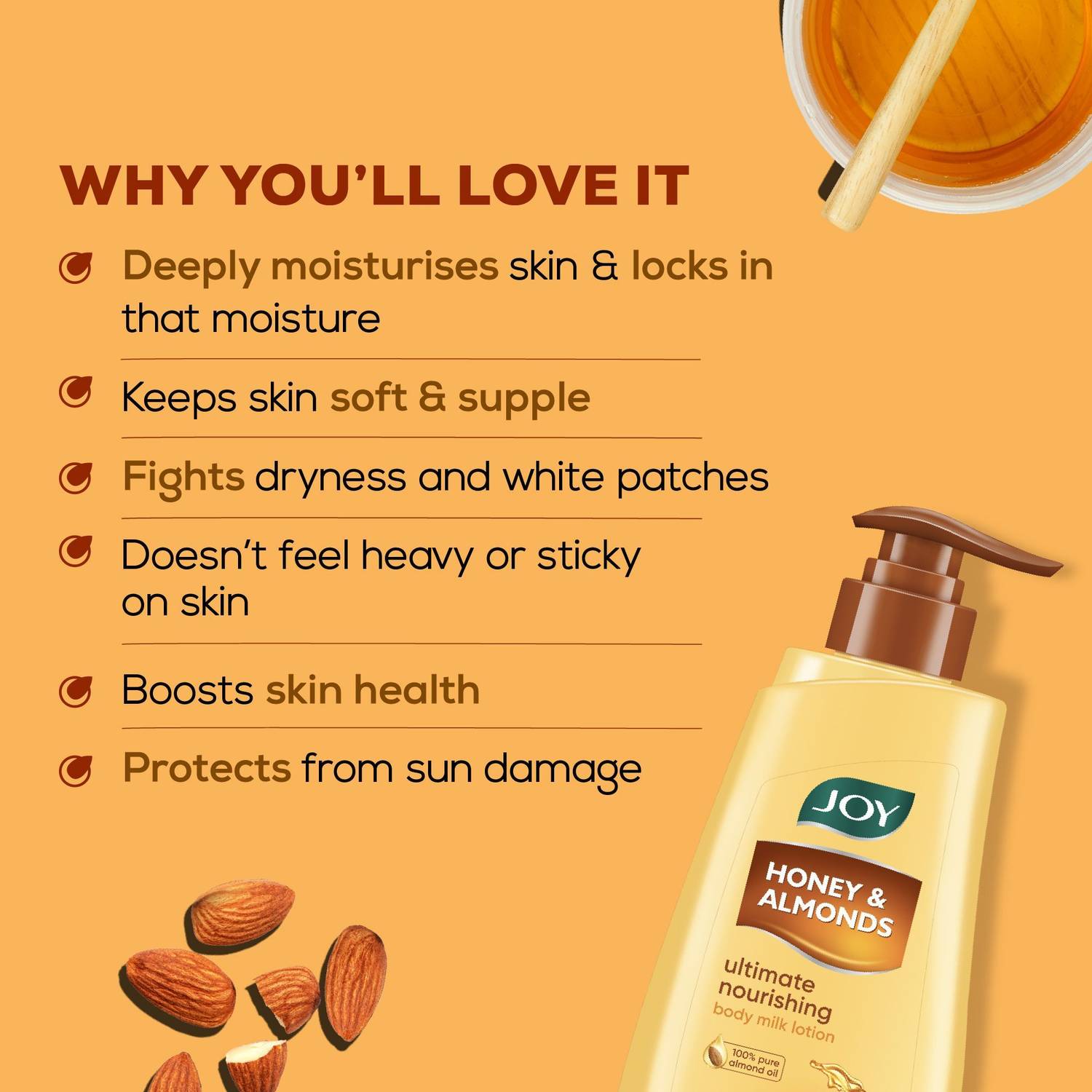 Joy Honey & Almonds Body Lotion - Image 5