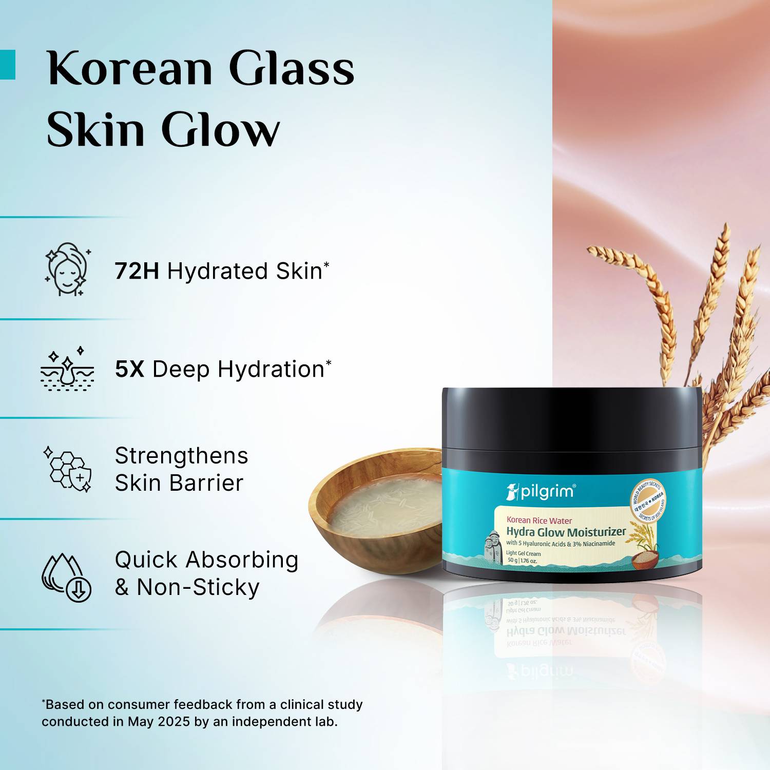 Pilgrim Korean Rice Water Hydra Glow Brightening Moisturizer - Image 4