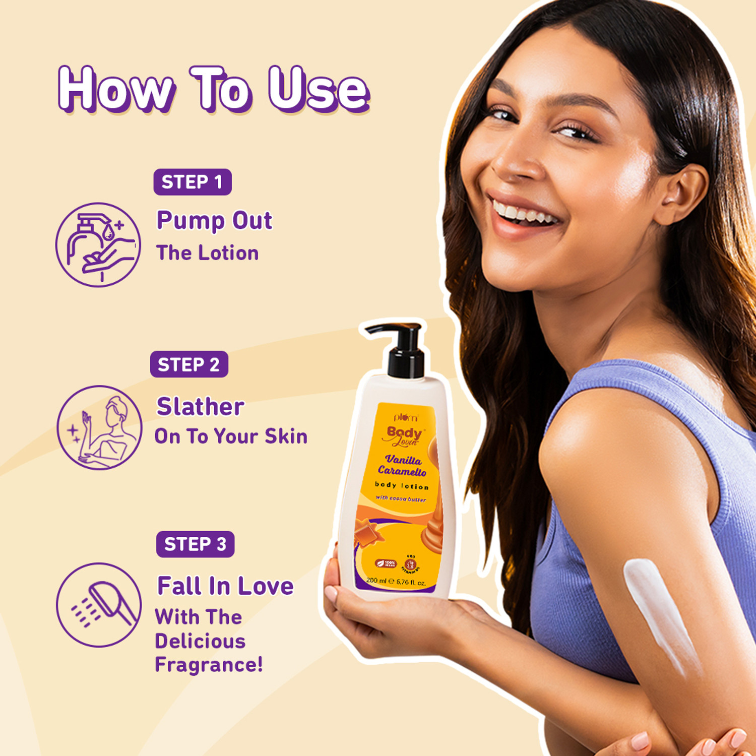 Image of Plum Vanilla Caramello Body Lotion| 200ml | Full - Size