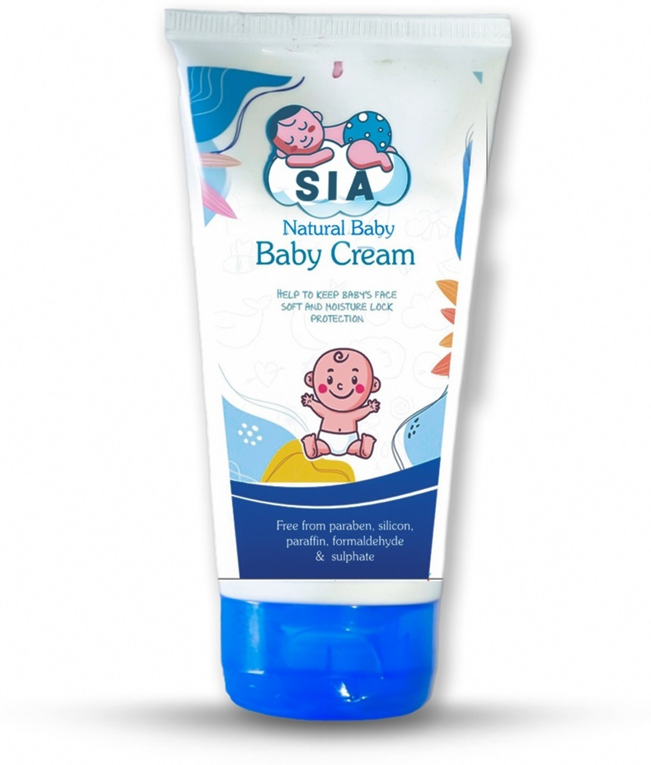 Image of Sia Natural Baby Cream Help to Keep Baby's Face Soft and Moisture Lock Protection