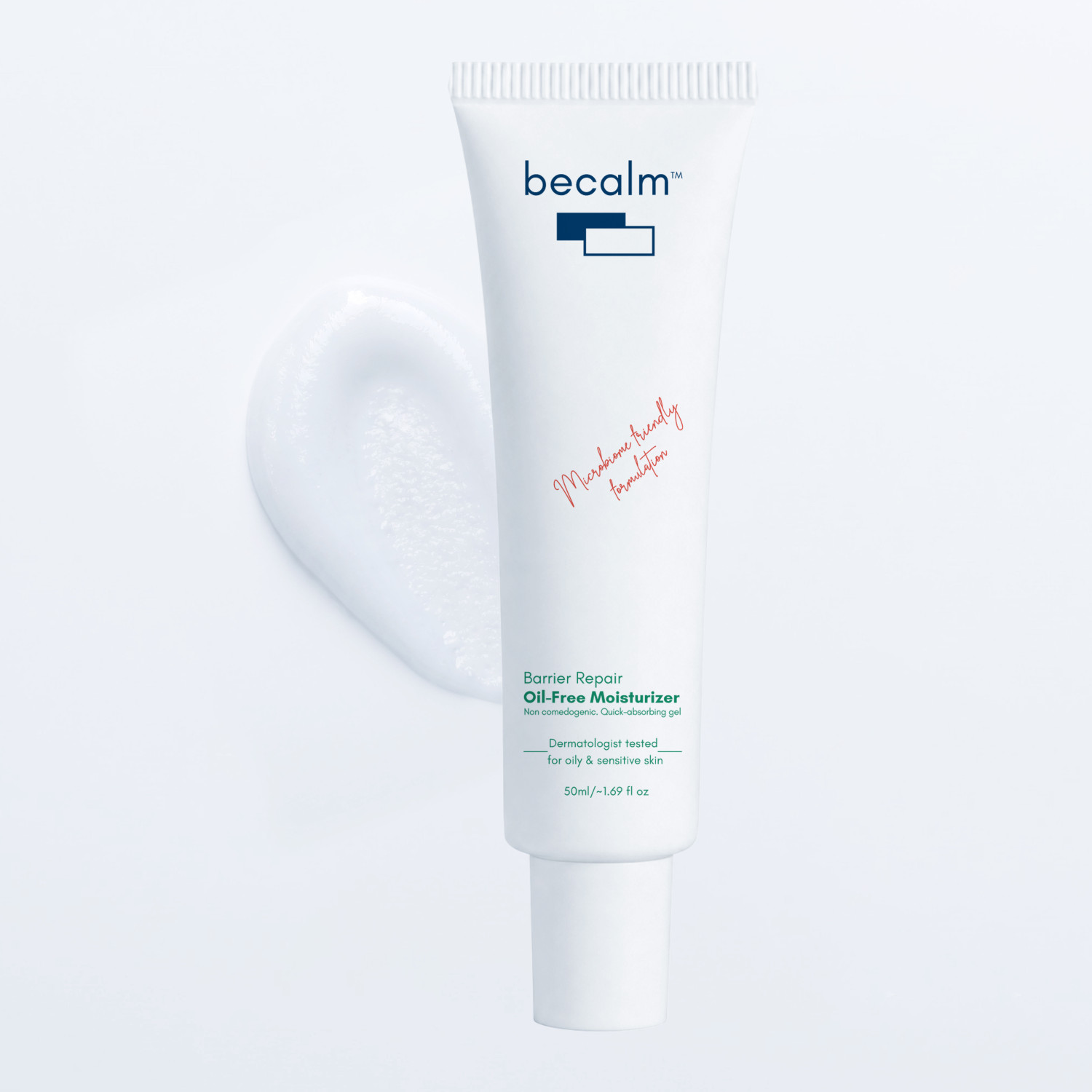 Image of Becalm Barrier Repair Oil-Free Moisturiser for Oily Skin & Sensitive Skin, Light Gel