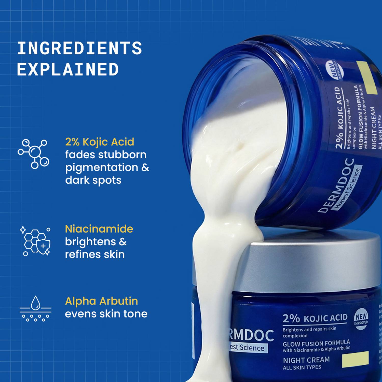 DermDoc 2% Kojic Acid Night Cream - Image 3