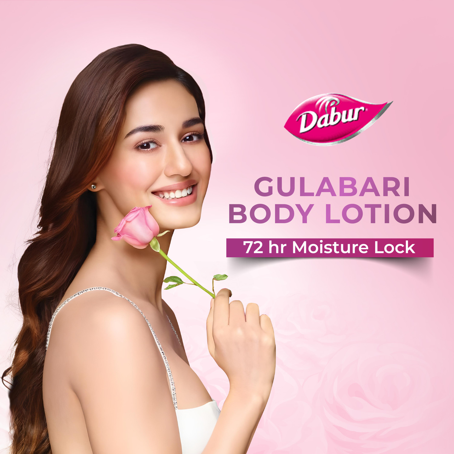 Image of Dabur Gulabari Moisturising Body Lotion | 100% Organic Rose Oil | Paraben Free
