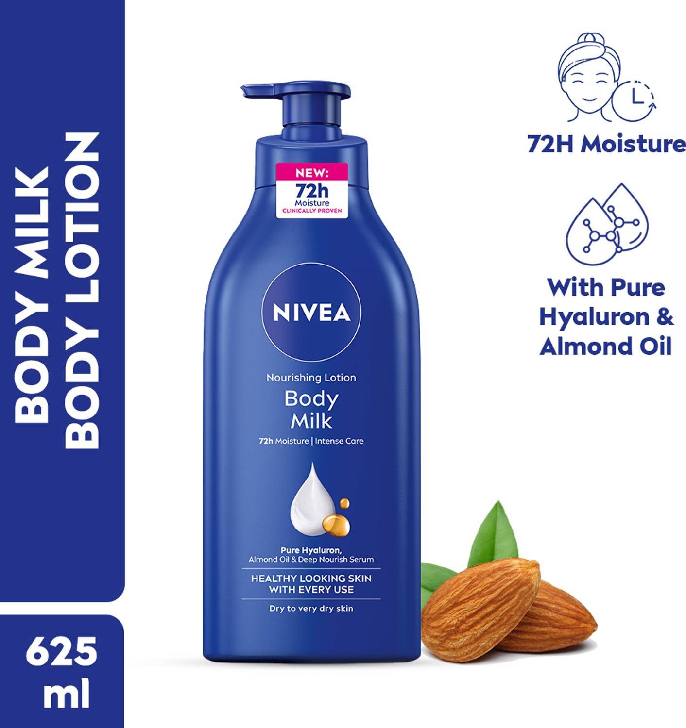 NIVEA Body Milk, Lotion Moisturizer, with Deep Moisture Serum, Hy...mo