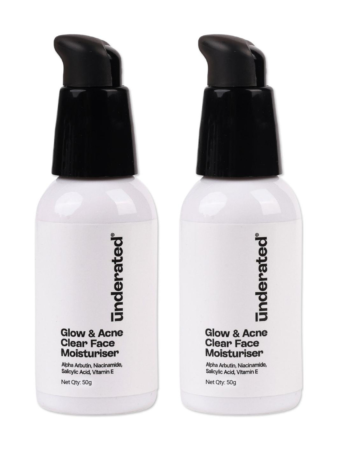 Image of UNDERATED Glow &Acne Clear Face Moisturiser with SalicylicAcid &Vitamin EReduces Pimples