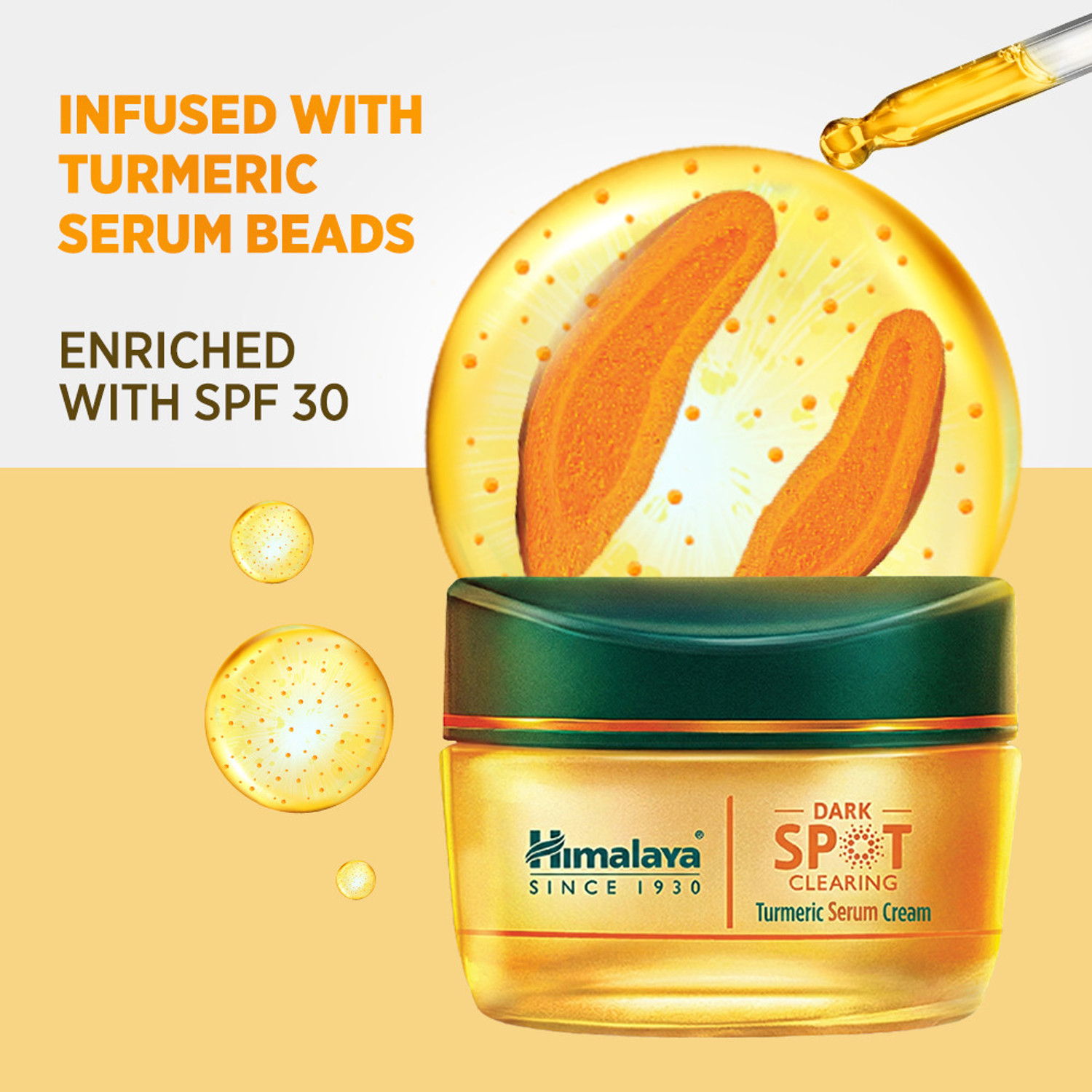 Image of HIMALAYA Turmeric Serum Cream | Niacinamide + Glycolic Acid + Vitamin E |