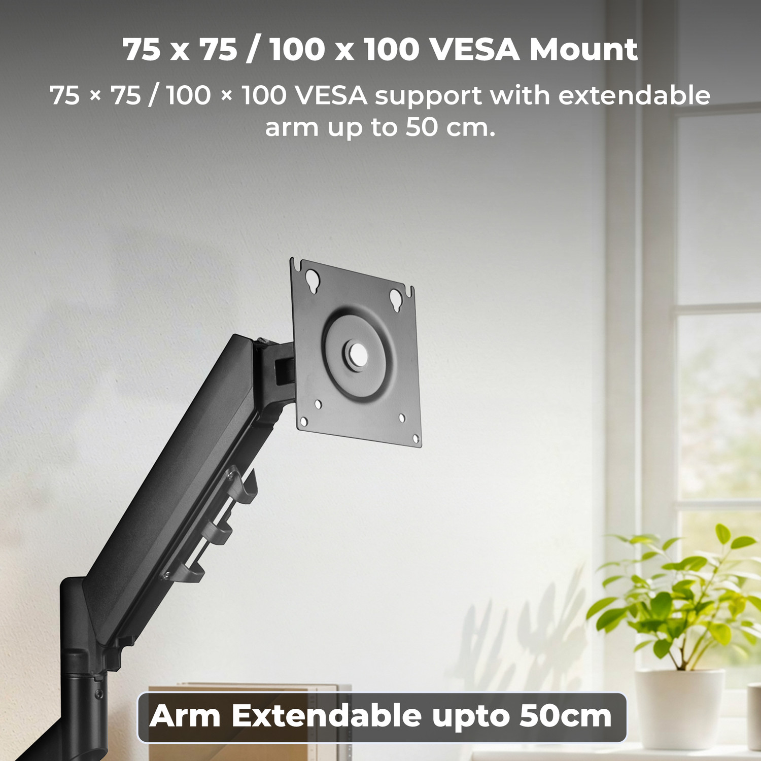 Image of ZEBRONICS Zeb-DMS500 Desk Mount Monitor Arm