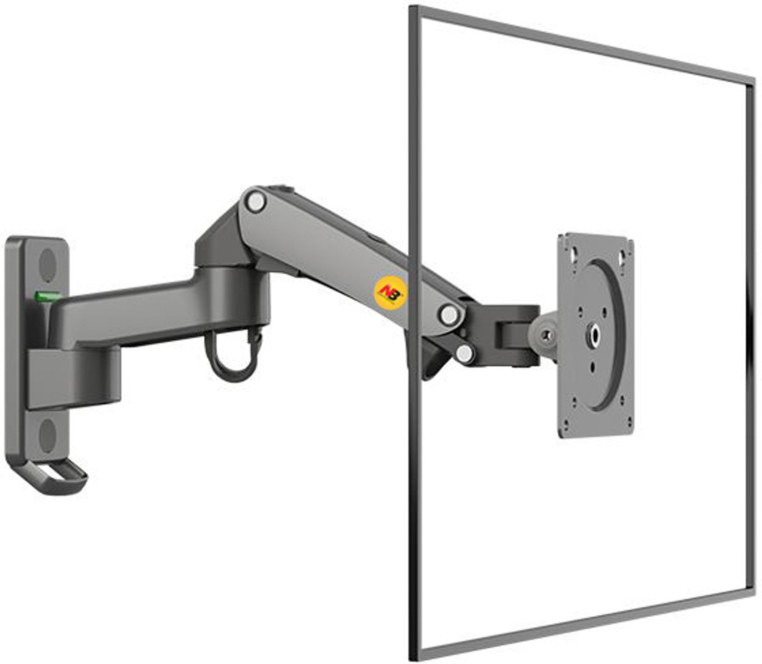 Image of TECHNOWISE NB - F150 Gas-Strut Arm for 17 inch to 35 inch Monitor, Load 3 - 12Kg, Double Extension. Wall Mount Monitor Arm