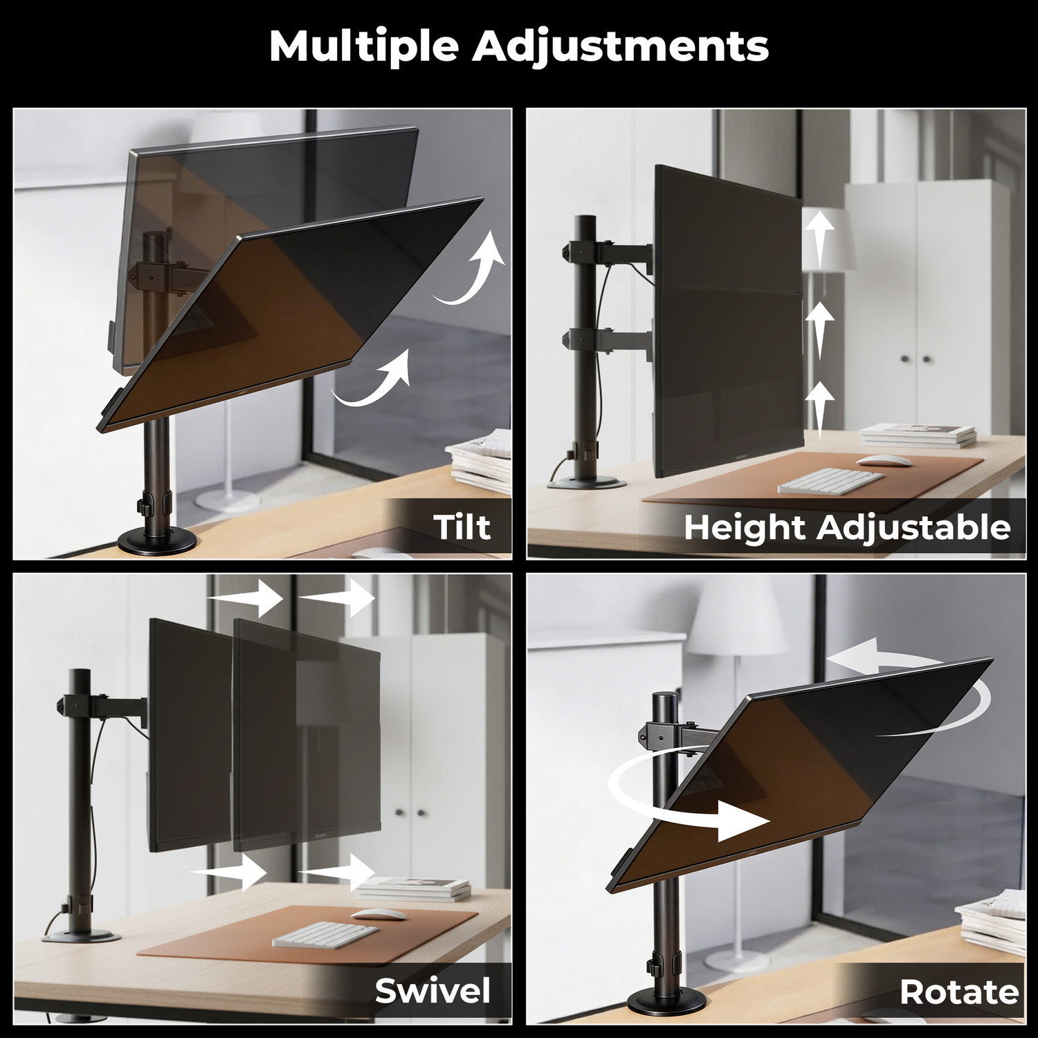 Image of ZEBRONICS Zeb-DMS200 Desk Mount Monitor Arm