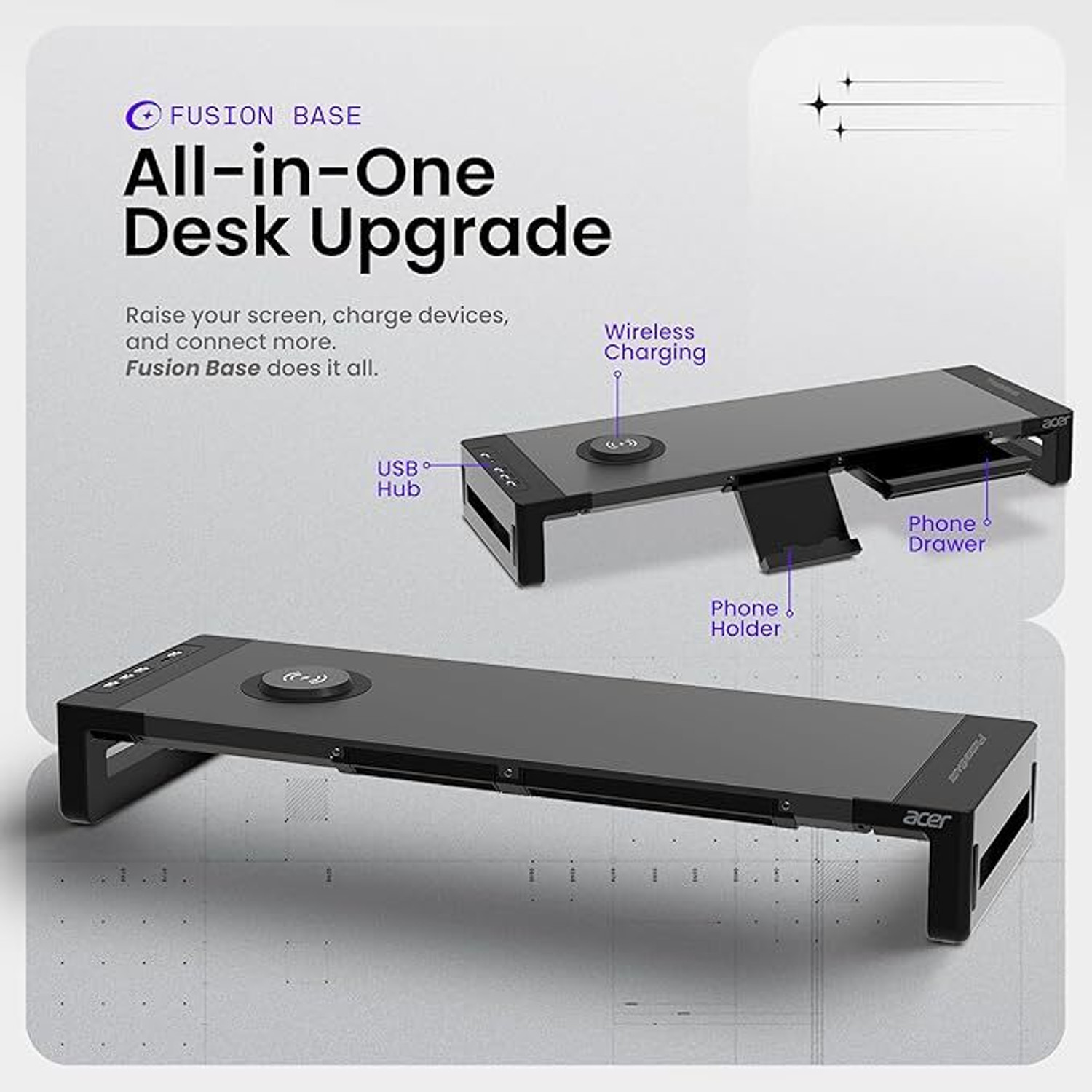 Image of Acer ZC.A01SI.2ZT Desk Mount Monitor Arm