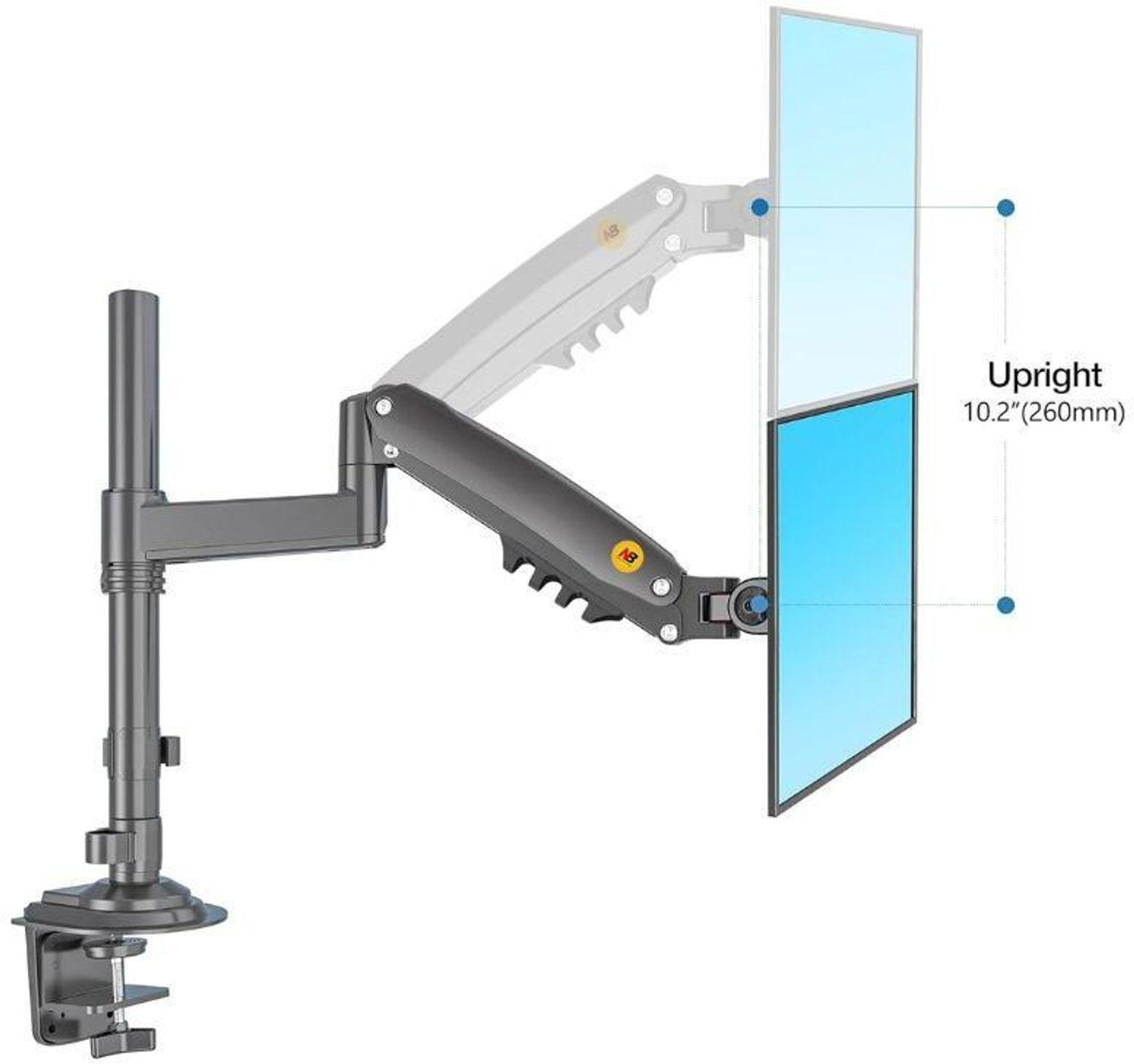 Image of North Bayou HAST NB H100 DESK MOUNT MONITOR ARM Desk Mount Monitor Arm