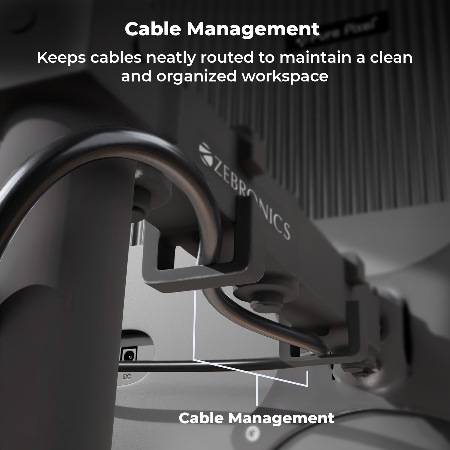 Image of ZEBRONICS Zeb-DMS200 Desk Mount Monitor Arm