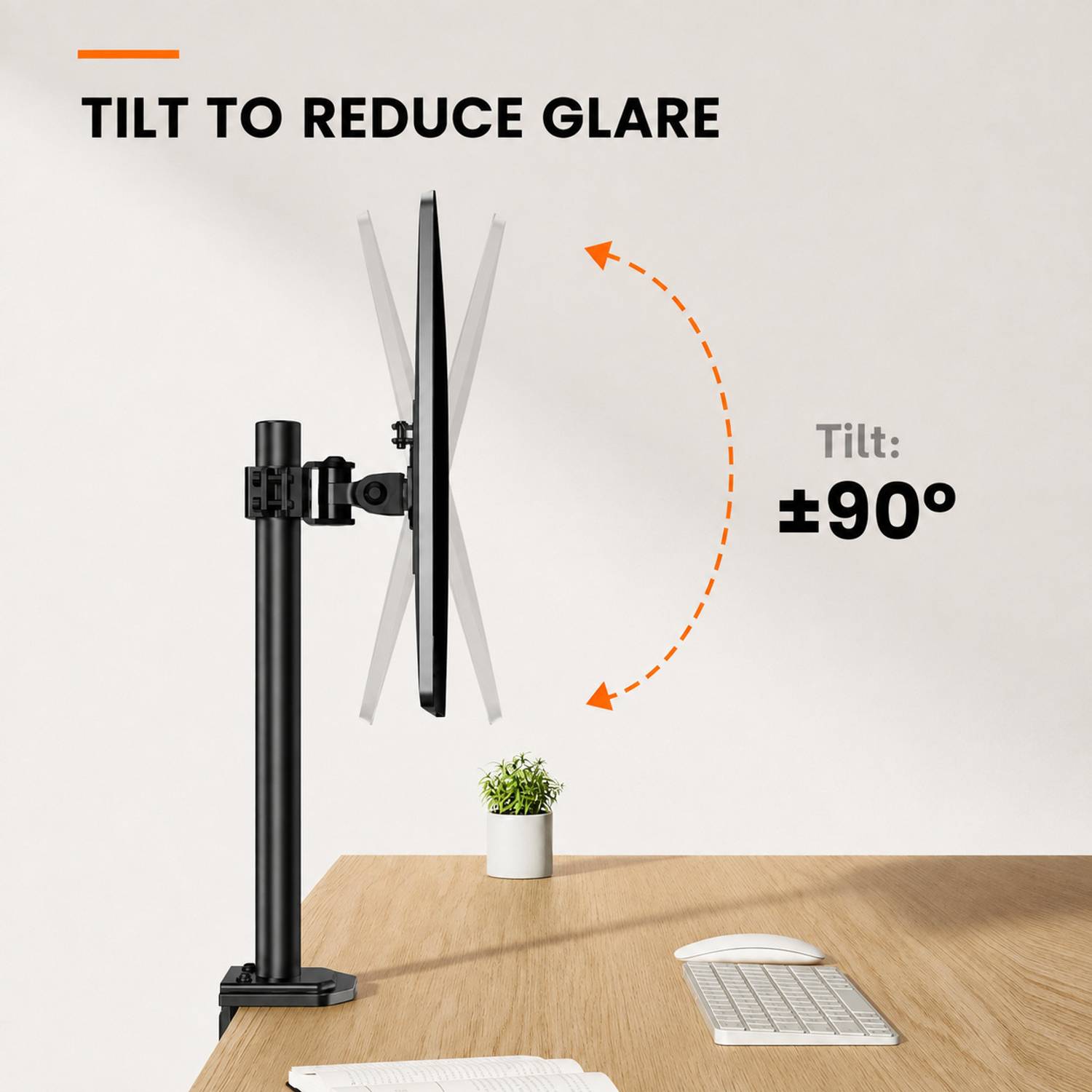 GRACIOUS Monitor Arm Desk Mount, 13-32 Inch, Black - Image 3