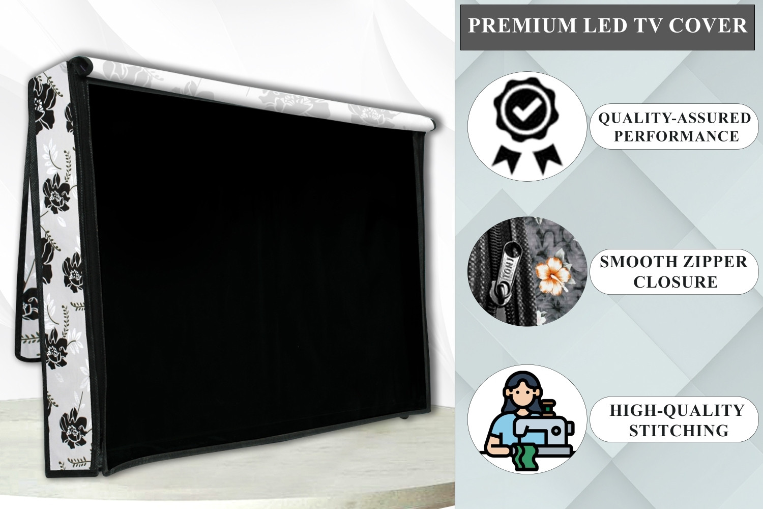 Image of The Furnishing Tree 32 inch LED TV Cover for 32 inch LED /LCD Cover - P106 LED32IN (Grey)