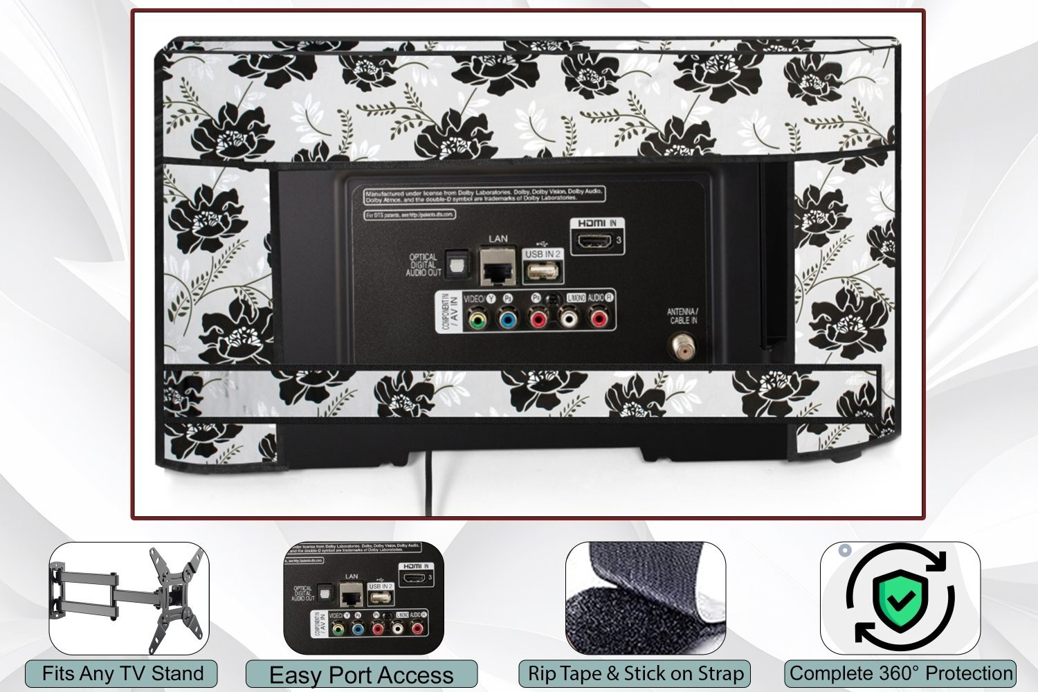 Image of The Furnishing Tree 32 inch LED TV Cover for 32 inch LED /LCD Cover - P106 LED32IN (Grey)