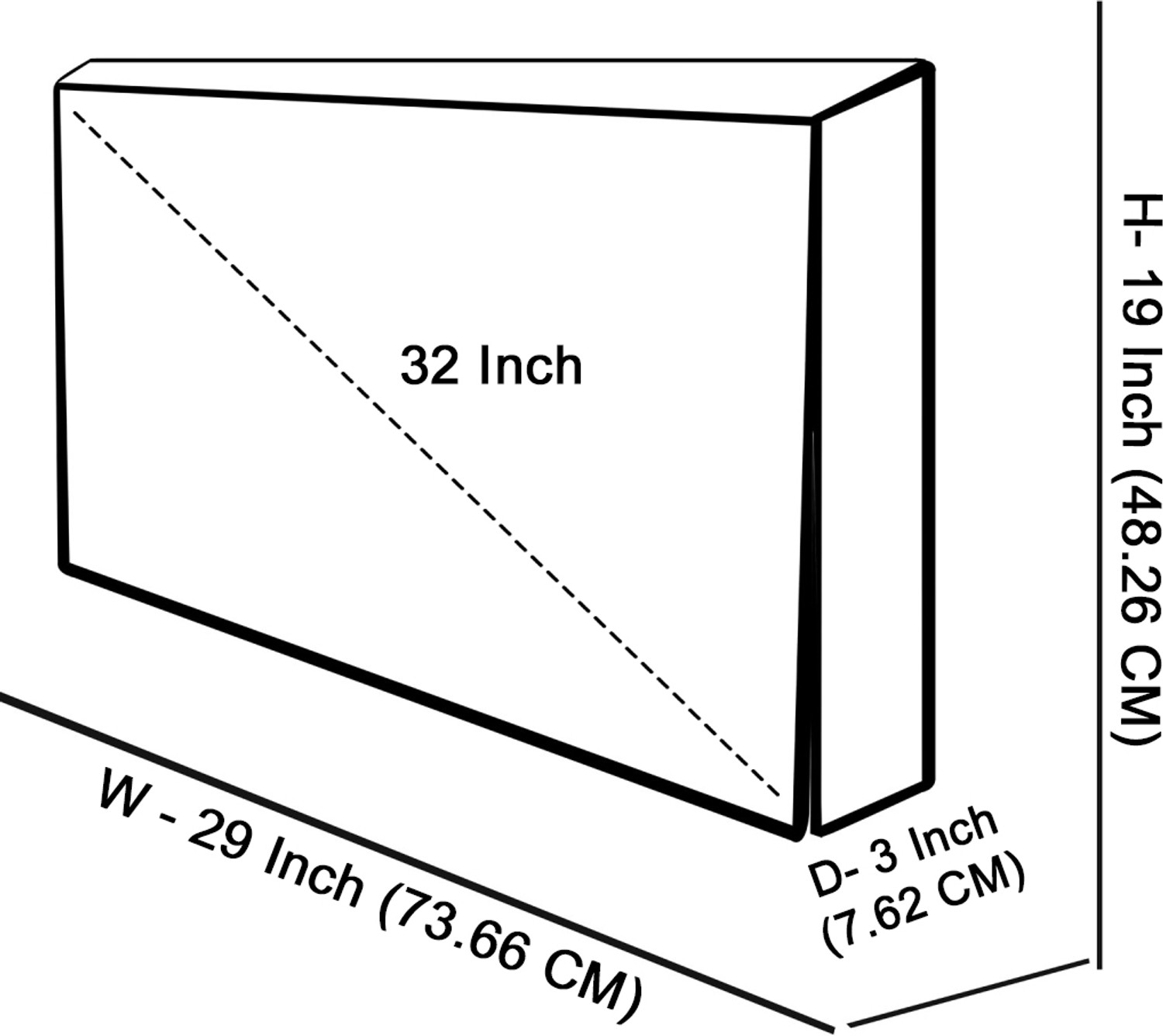 Image of The Furnishing Tree 32 inch LED TV Cover for 32 inch LED /LCD Cover - P106 LED32IN (Grey)
