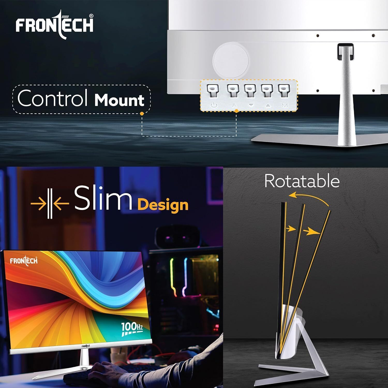 Image of Frontech 60.96 cm (24 inch) Full HD LED Backlit IPS Panel Monitor (MON-0089)