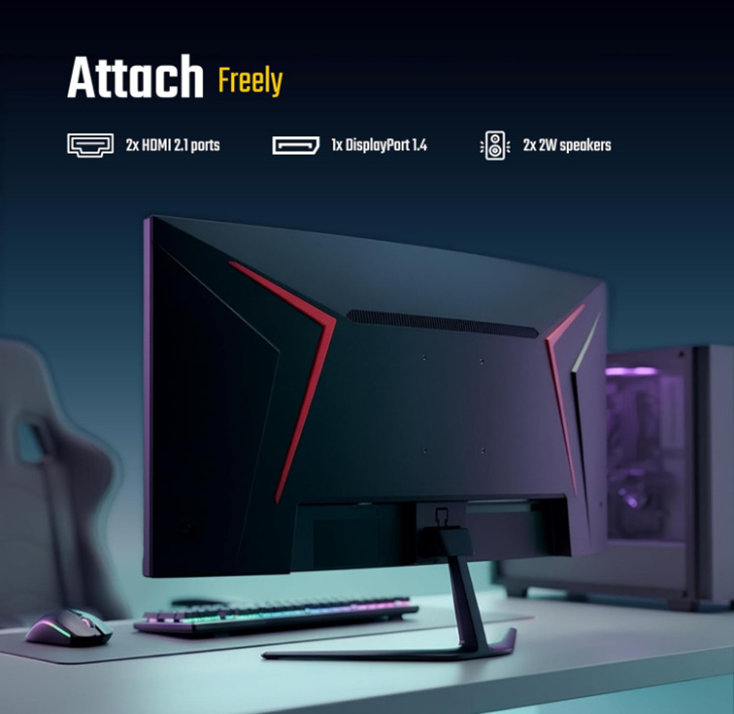 Image of Acer 86.36 cm (34 inch) Curved UWQHD LED Backlit VA Panel Gaming Monitor (ED340CUR X0)