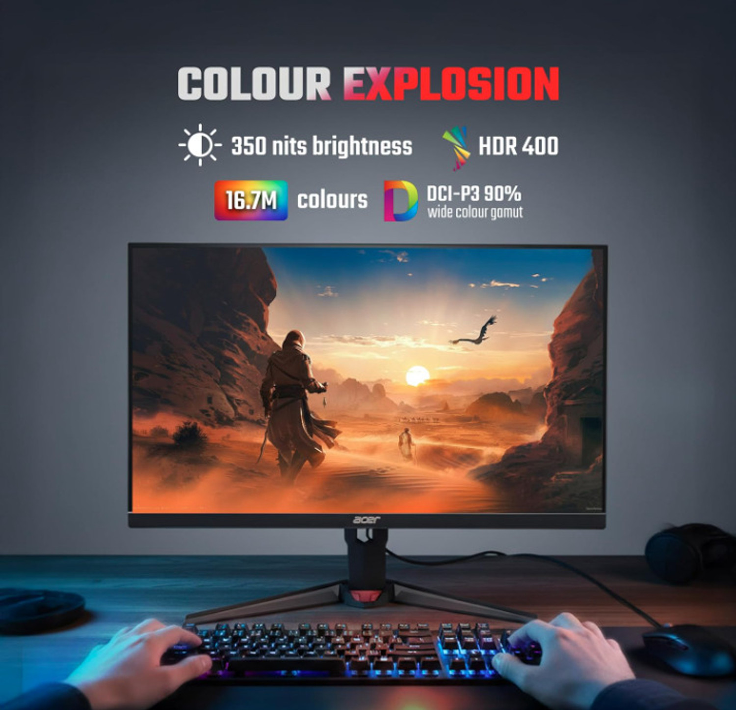 Image of Acer NItro XV272U X1 68.58 cm (27 inch) WQHD LED Backlit IPS Panel Gaming Monitor (XV272U X1)