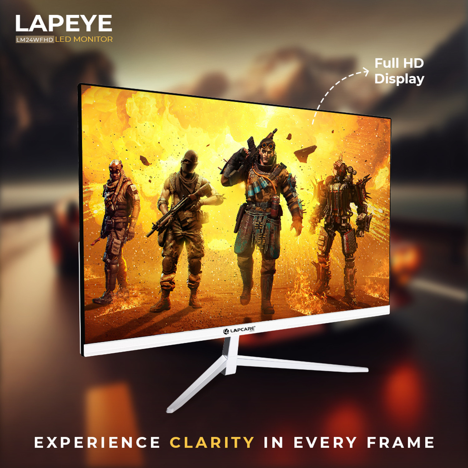 Image of LAPCARE 60.96 cm (24 inch) Full HD IPS Panel Monitor (LM24WFHD)