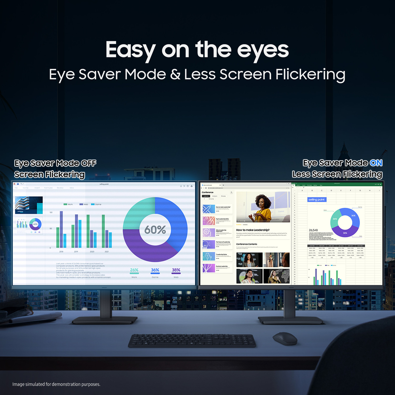 Samsung Essential Monitor S3 60.4 cm (24 inch) Full HD LED Backlit IPS ...